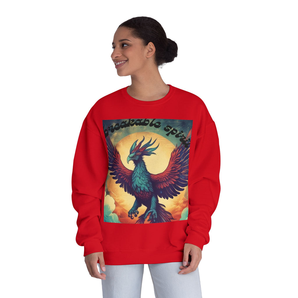 Unisex Phoenix Spirit Crewneck Sweatshirt - Bold Graphic Design