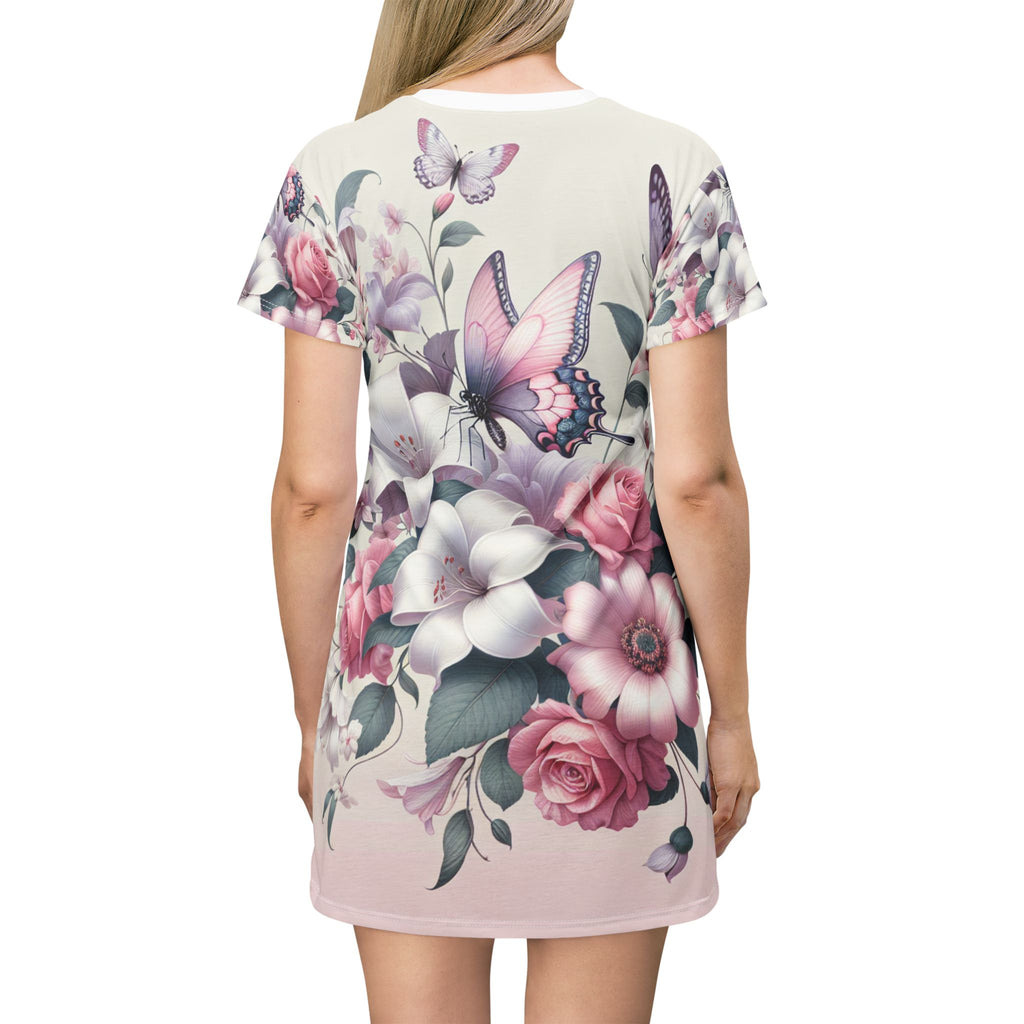 Floral Butterfly T-Shirt Dress