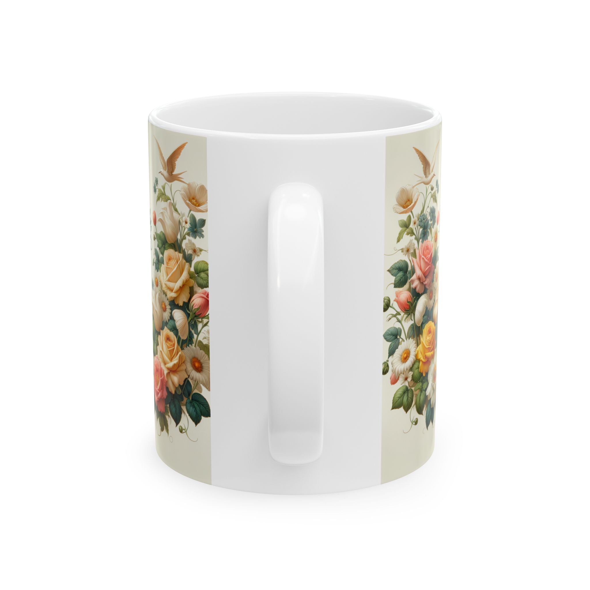 Vintage Floral Ceramic Mug - Perfect Gift for Tea and Coffee Lovers