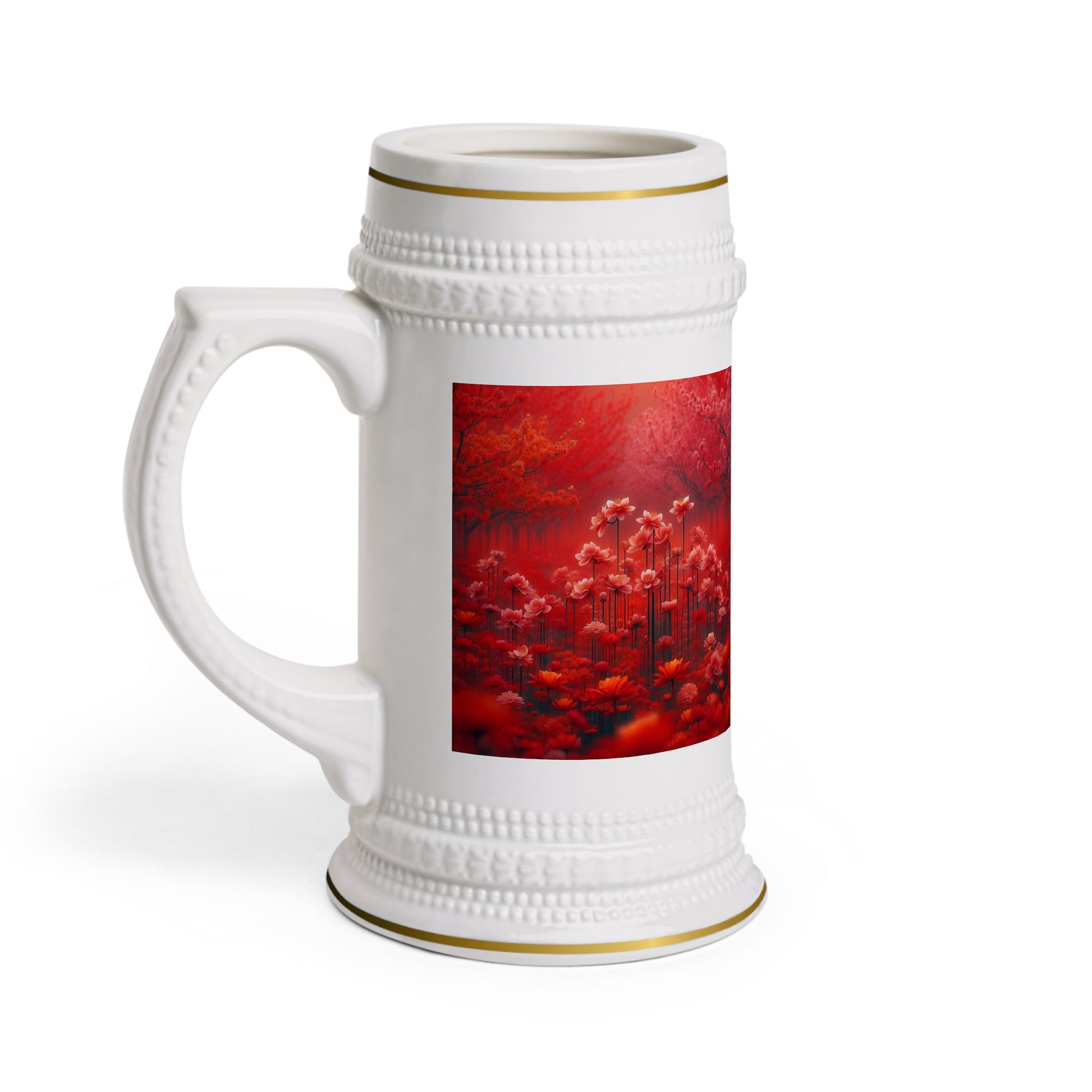 Elegant Floral Beer Stein Mug - Perfect for Celebrations and Gift Giving