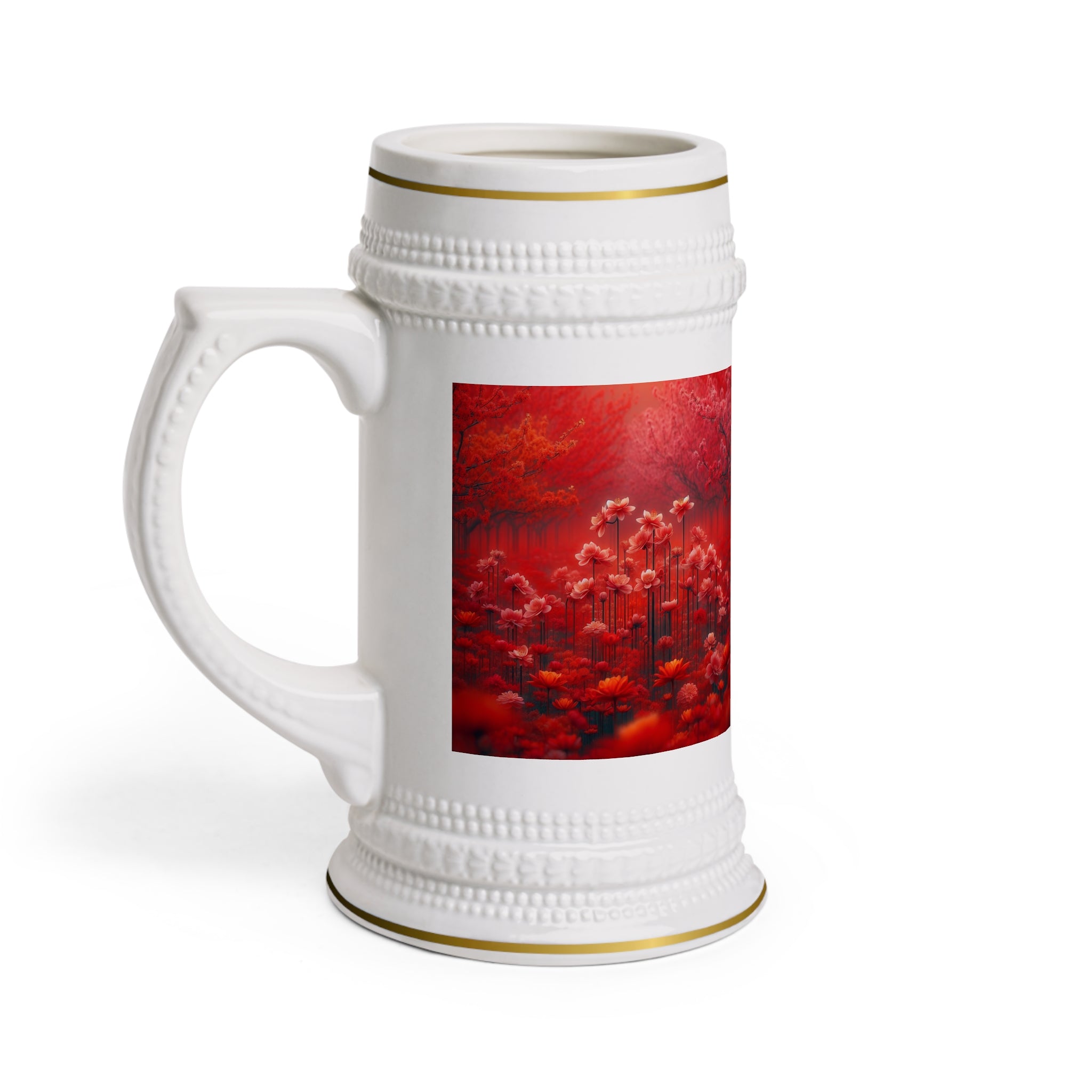 Elegant Floral Beer Stein Mug - Perfect for Celebrations and Gift Giving