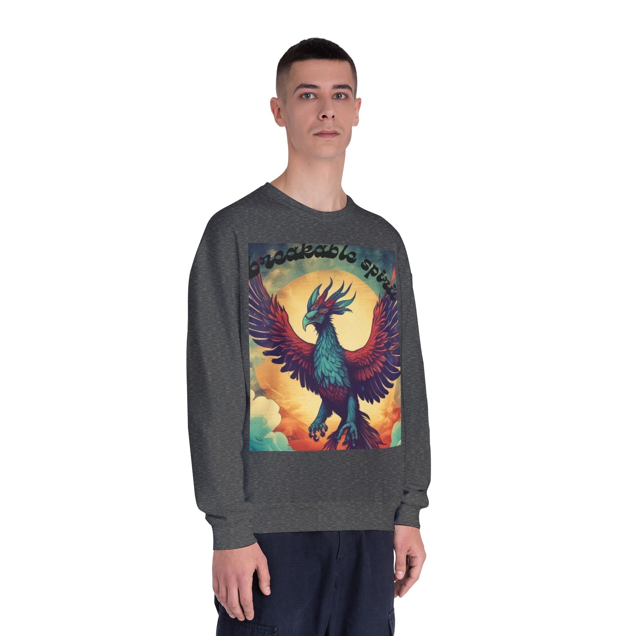Unisex Phoenix Spirit Crewneck Sweatshirt - Bold Graphic Design