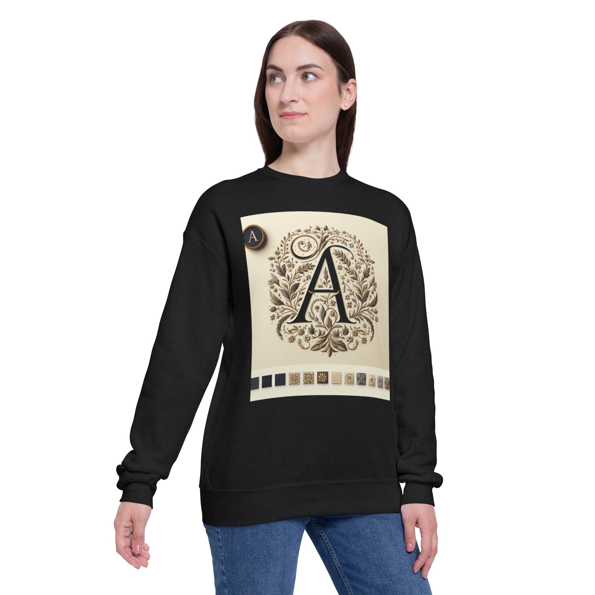 Personalized Monogram Unisex Drop Shoulder Sweatshirt