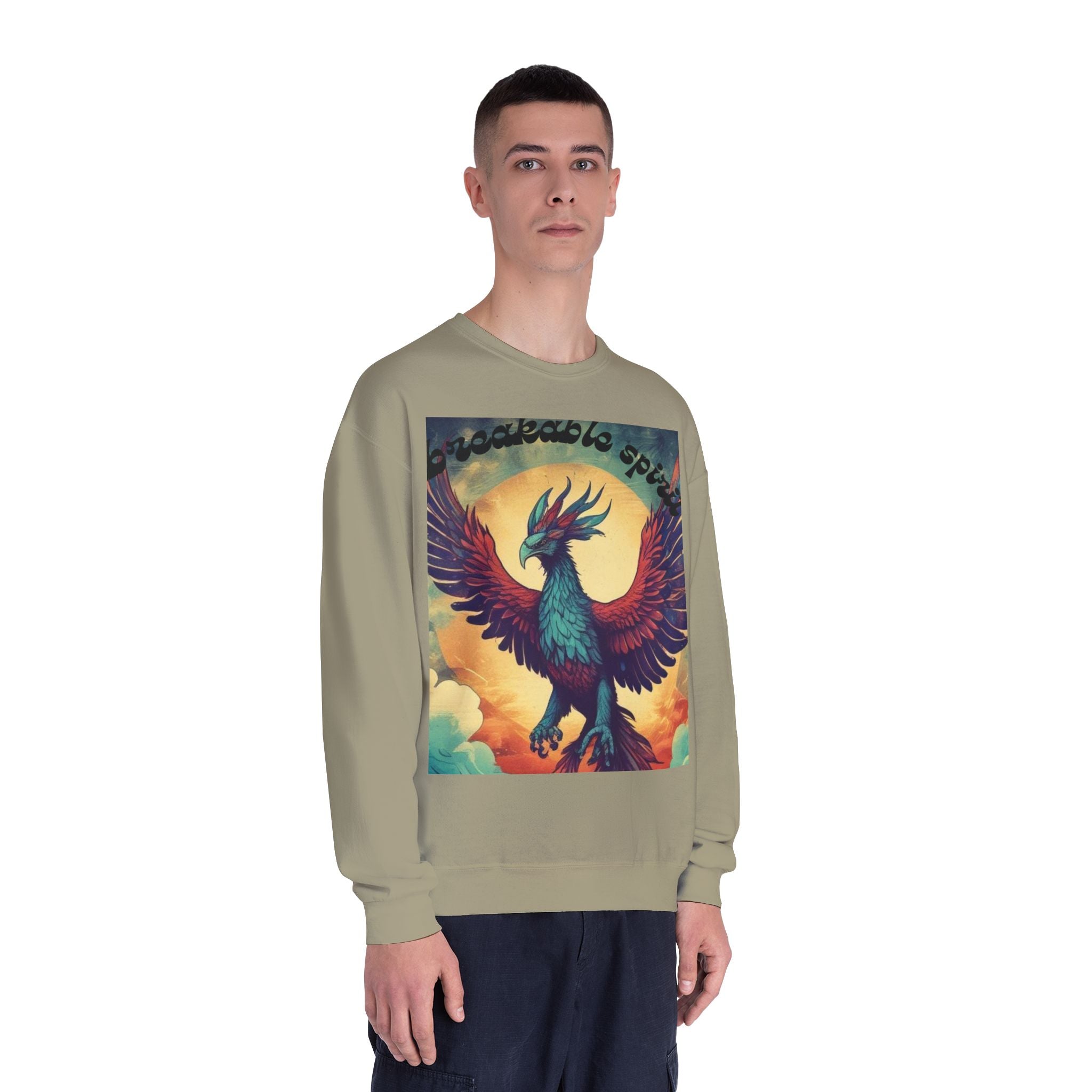Unisex Phoenix Spirit Crewneck Sweatshirt - Bold Graphic Design