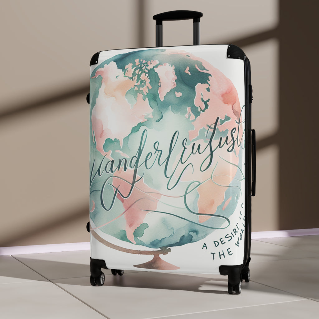 Wanderlust Suitcase with World Map Design - Travel in Style!
