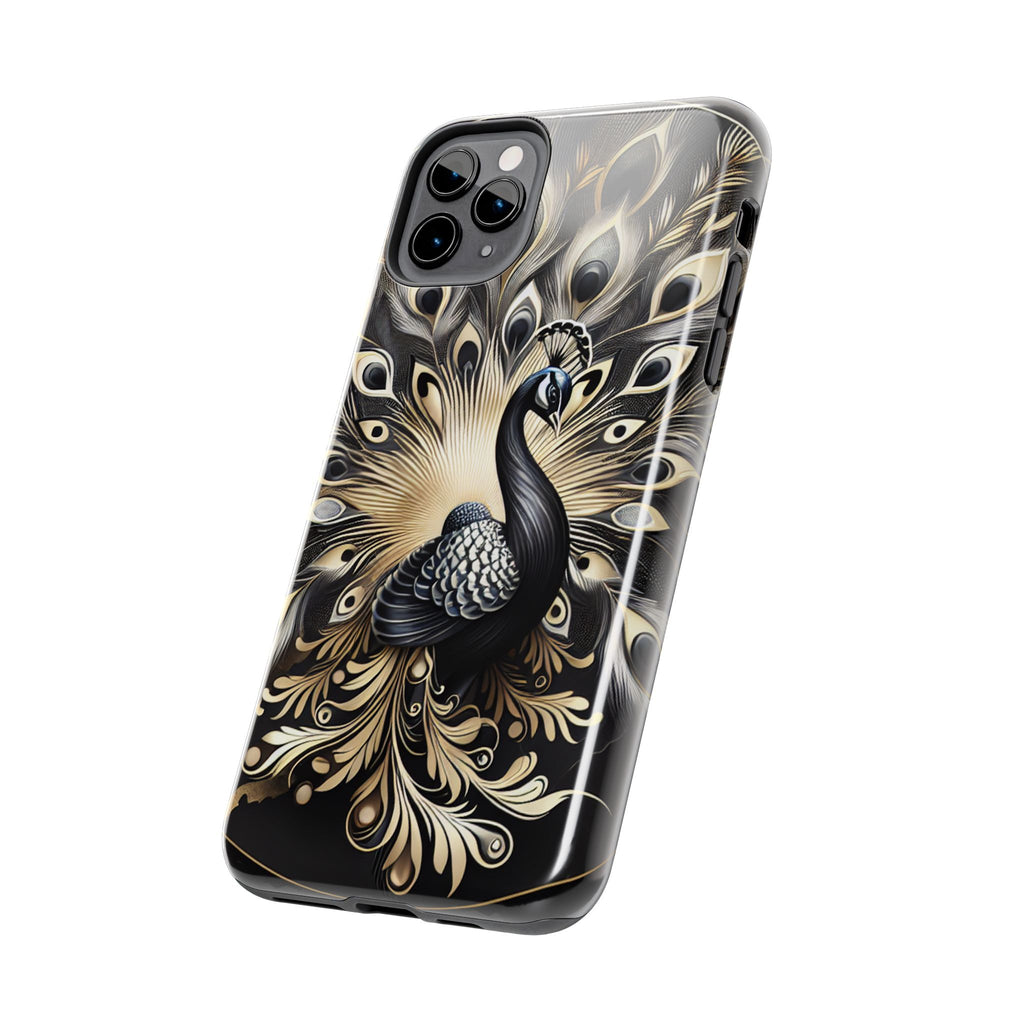 Elegant Peacock Tough Phone Case - Stylish and Durable Protection