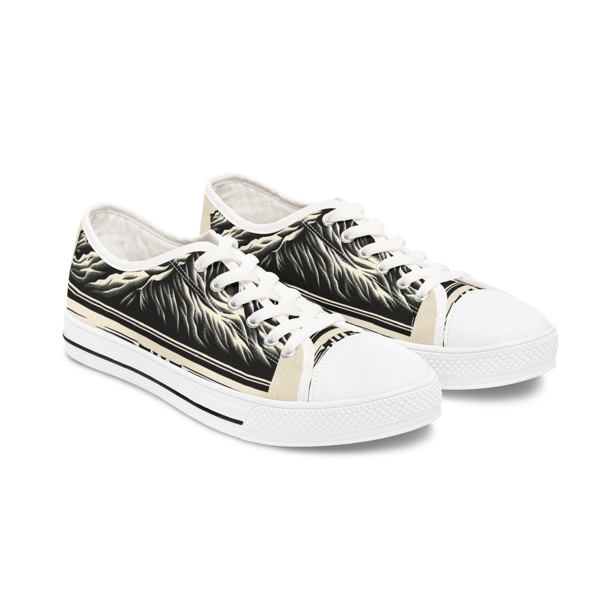 Artistic Low Top Sneakers for Women - Trendy & Comfortable Footwear