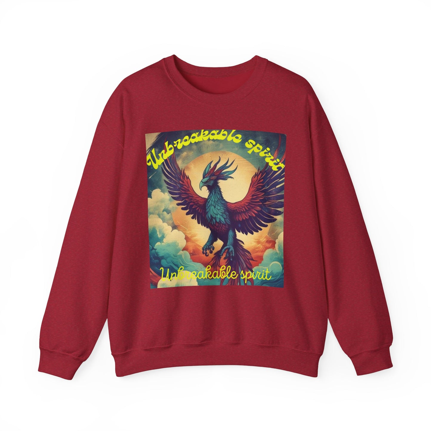 Unisex Heavy Blend Crewneck Sweatshirt - 'Unbreakable Spirit' Eagle Design