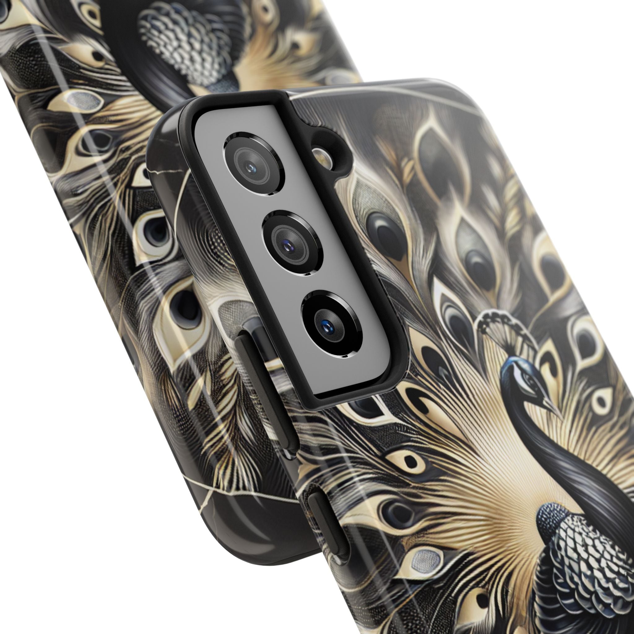 Elegant Peacock Tough Phone Case - Stylish and Durable Protection