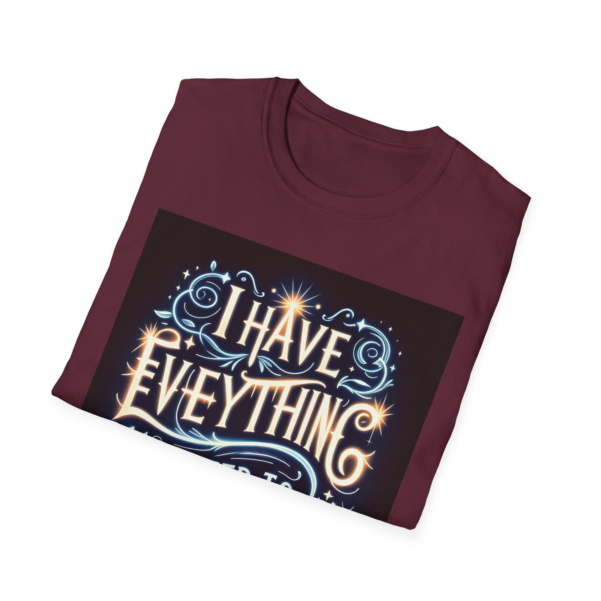 Motivational Unisex Softstyle T-Shirt - 'I Have Everything I Need to Succeed'