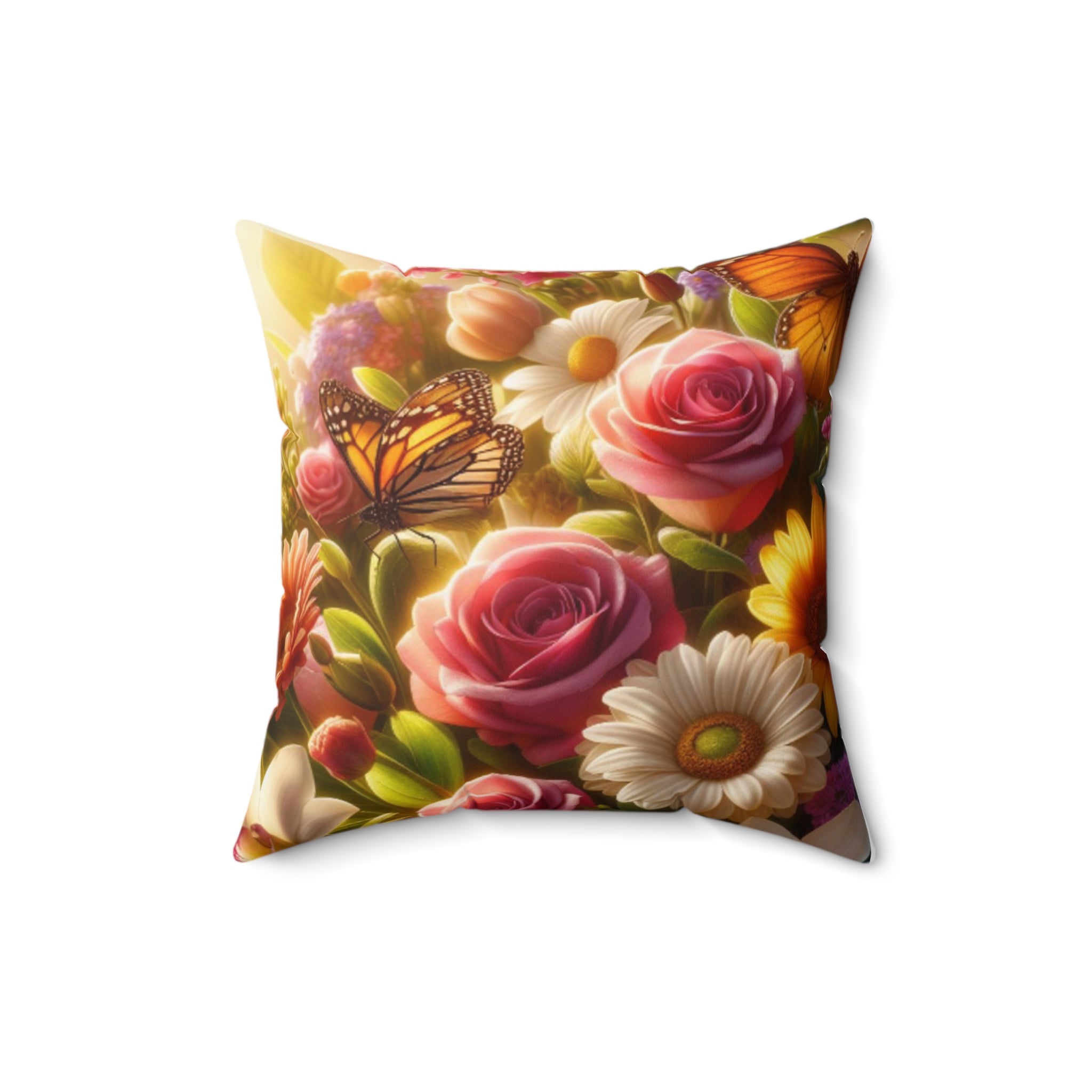 Vintage Floral Butterfly Pillow - Cozy Home Decor Accent