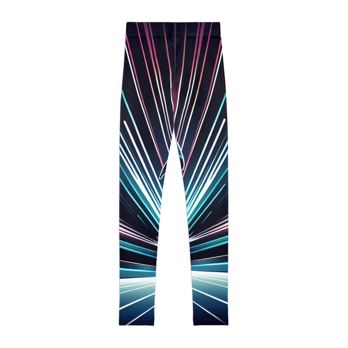 Youth Leggings with Neon Light Design - Stylish Activewear for Kids