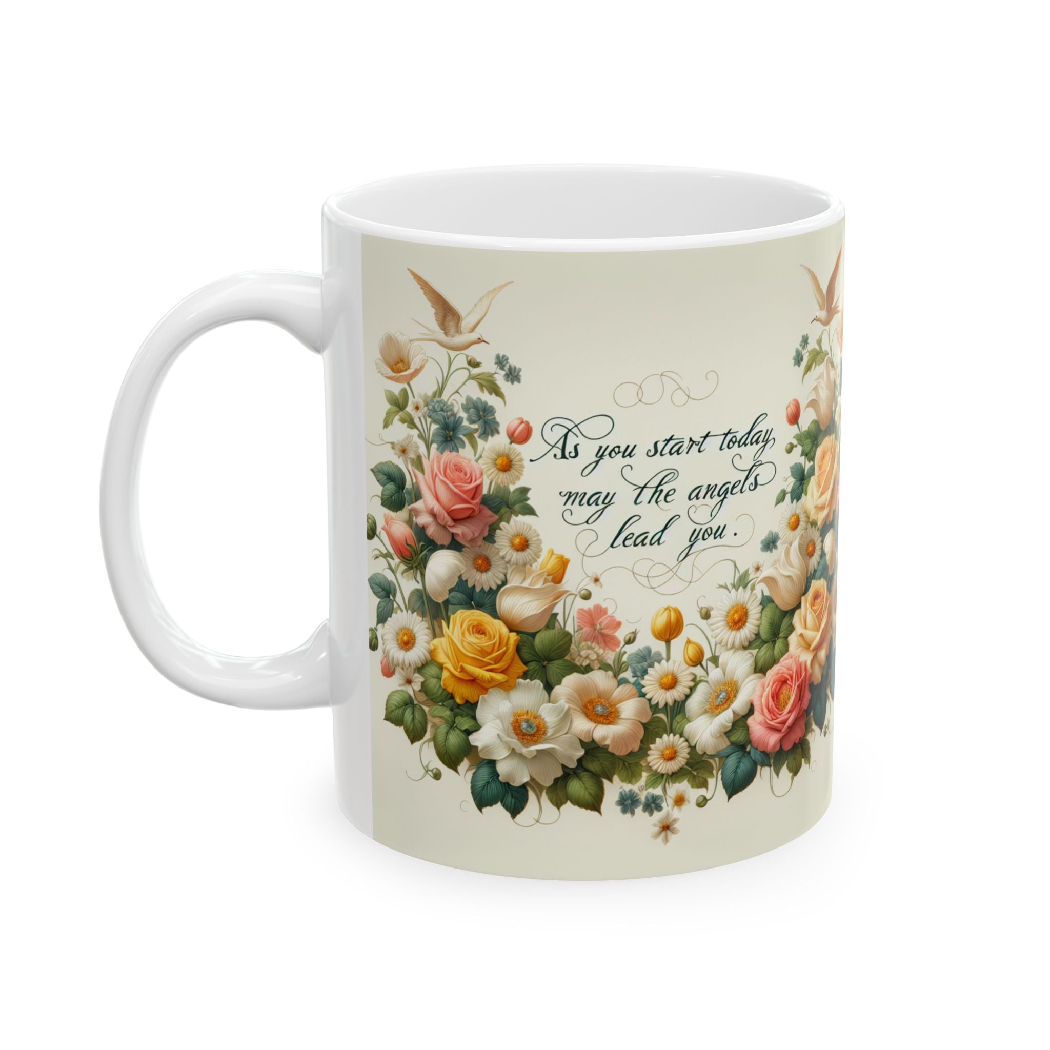 Vintage Floral Ceramic Mug - Perfect Gift for Tea and Coffee Lovers