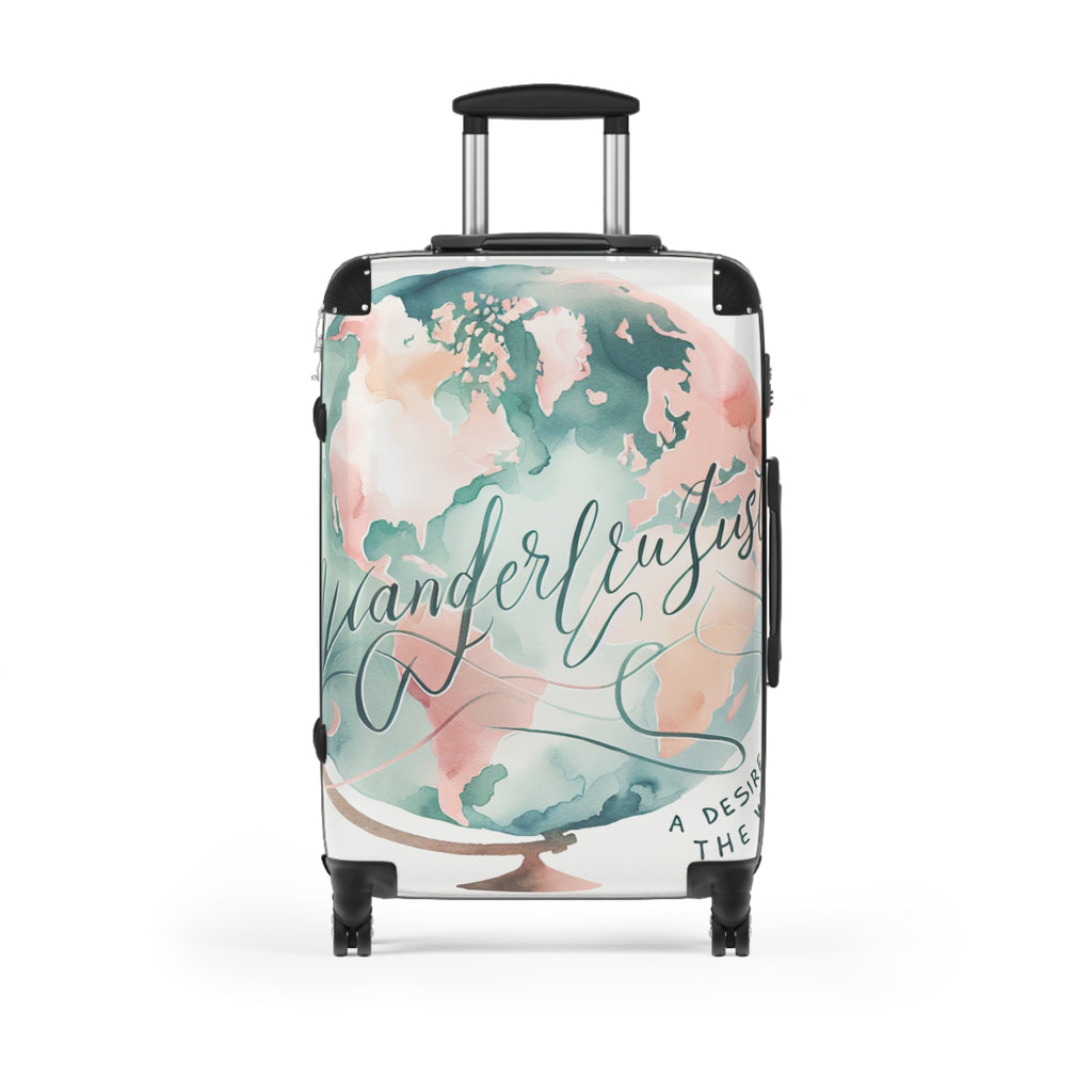 Wanderlust Suitcase with World Map Design - Travel in Style!