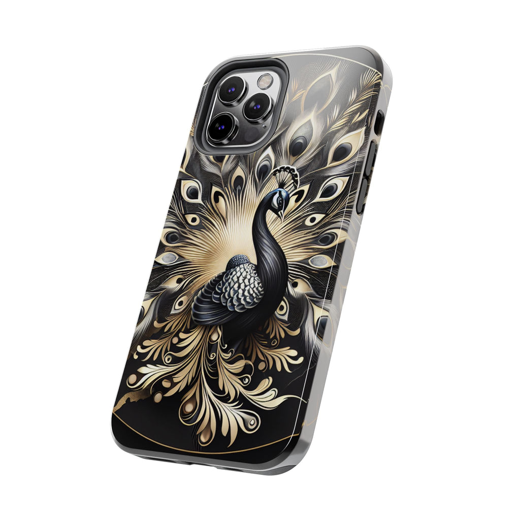 Elegant Peacock Tough Phone Case - Stylish and Durable Protection