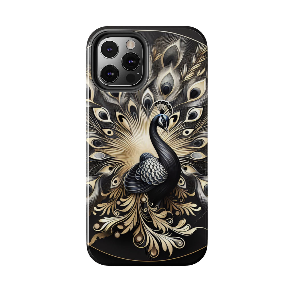 Elegant Peacock Tough Phone Case - Stylish and Durable Protection