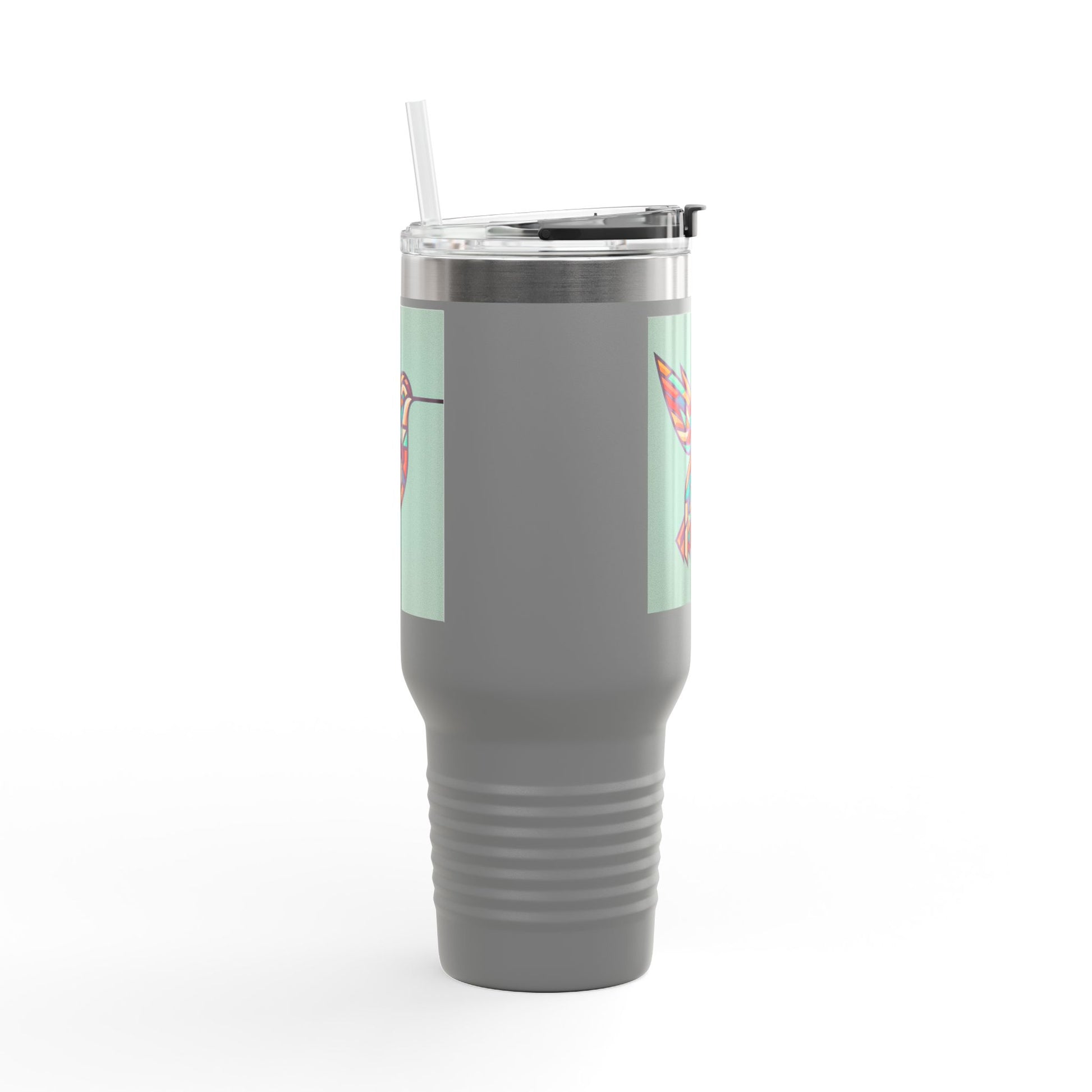 Colorful Hummingbird Insulated Travel Mug - 40oz Coffee Cup for Nature Lovers