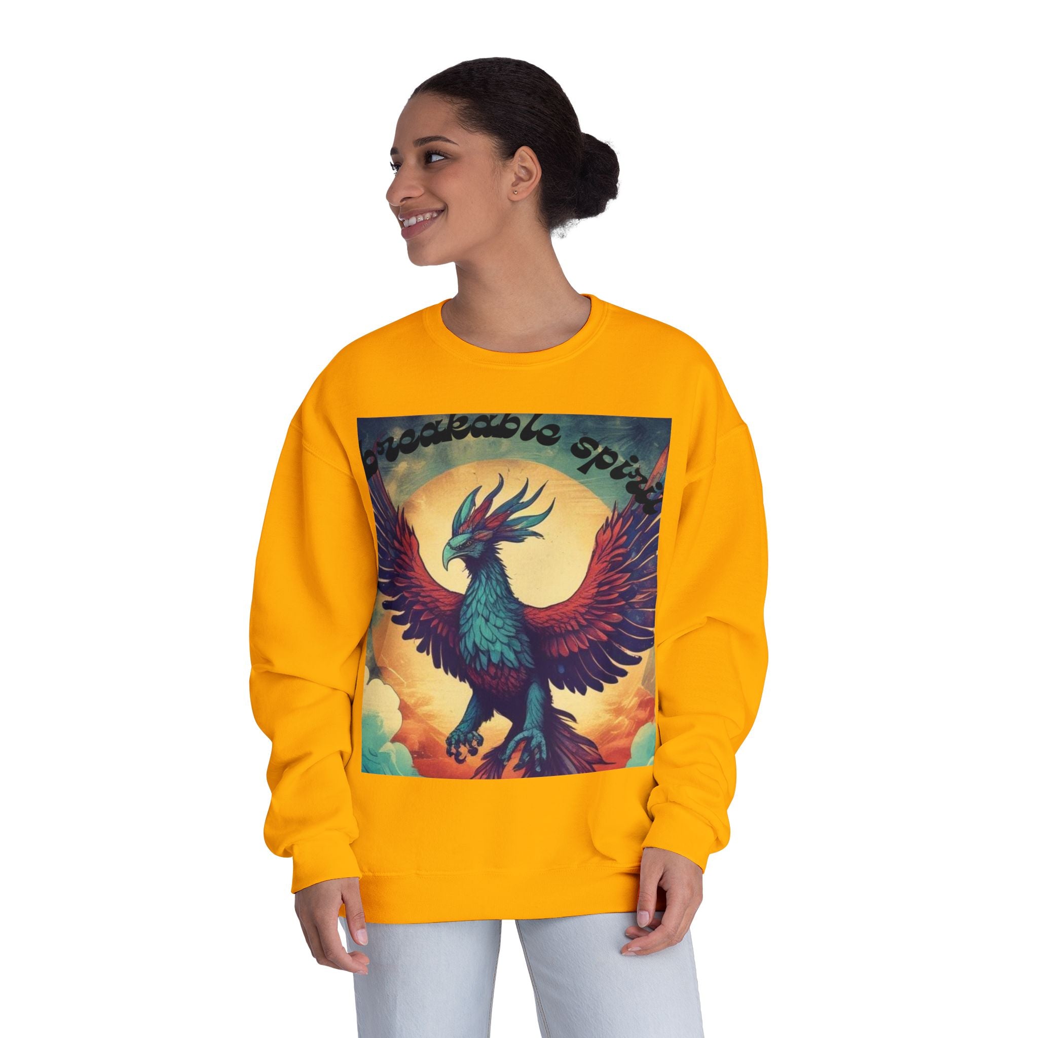 Unisex Phoenix Spirit Crewneck Sweatshirt - Bold Graphic Design