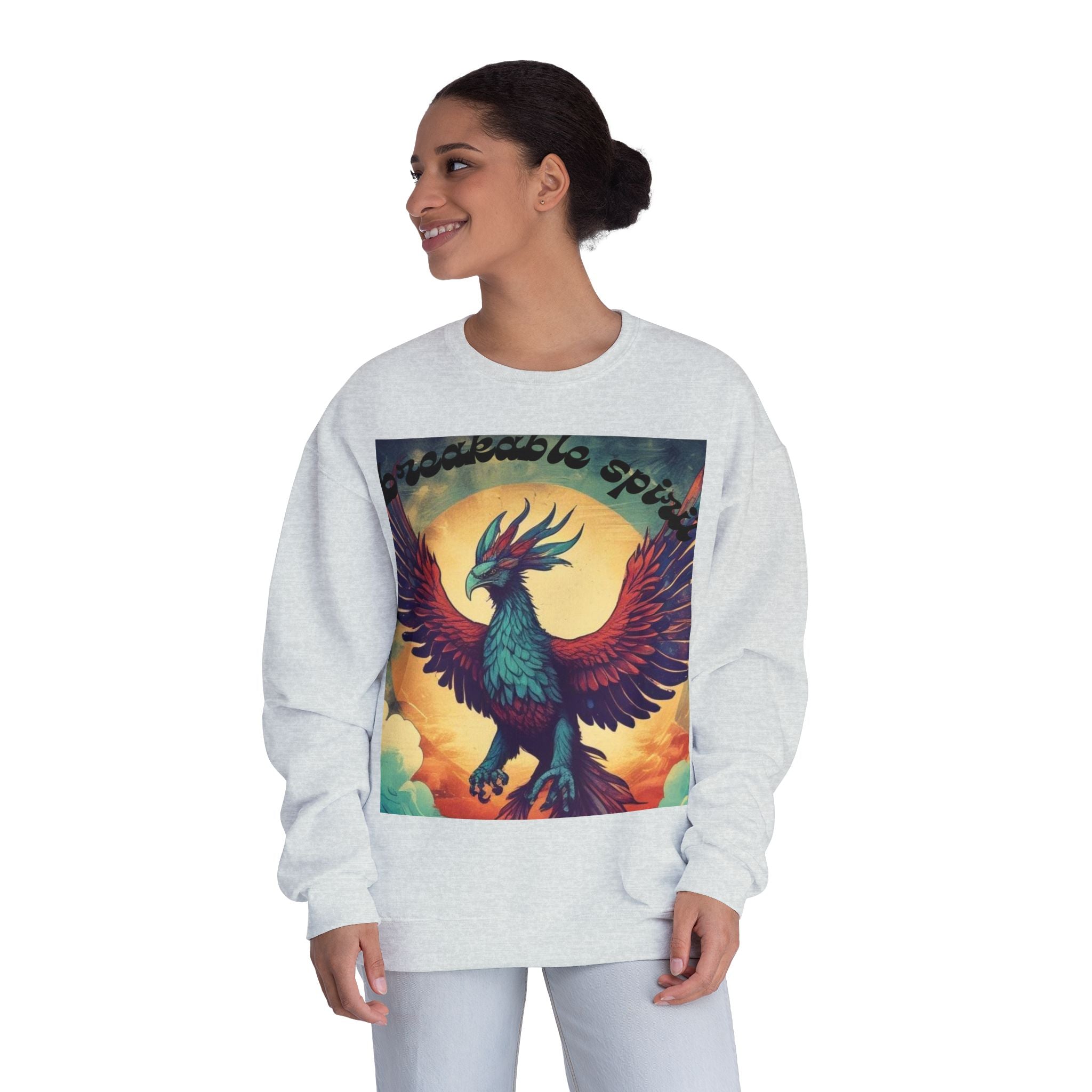 Unisex Phoenix Spirit Crewneck Sweatshirt - Bold Graphic Design