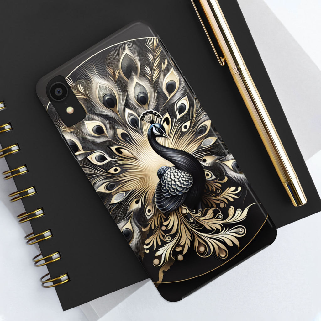 Elegant Peacock Tough Phone Case - Stylish and Durable Protection