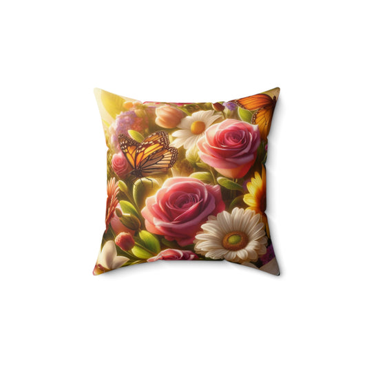 Vintage Floral Butterfly Pillow - Cozy Home Decor Accent