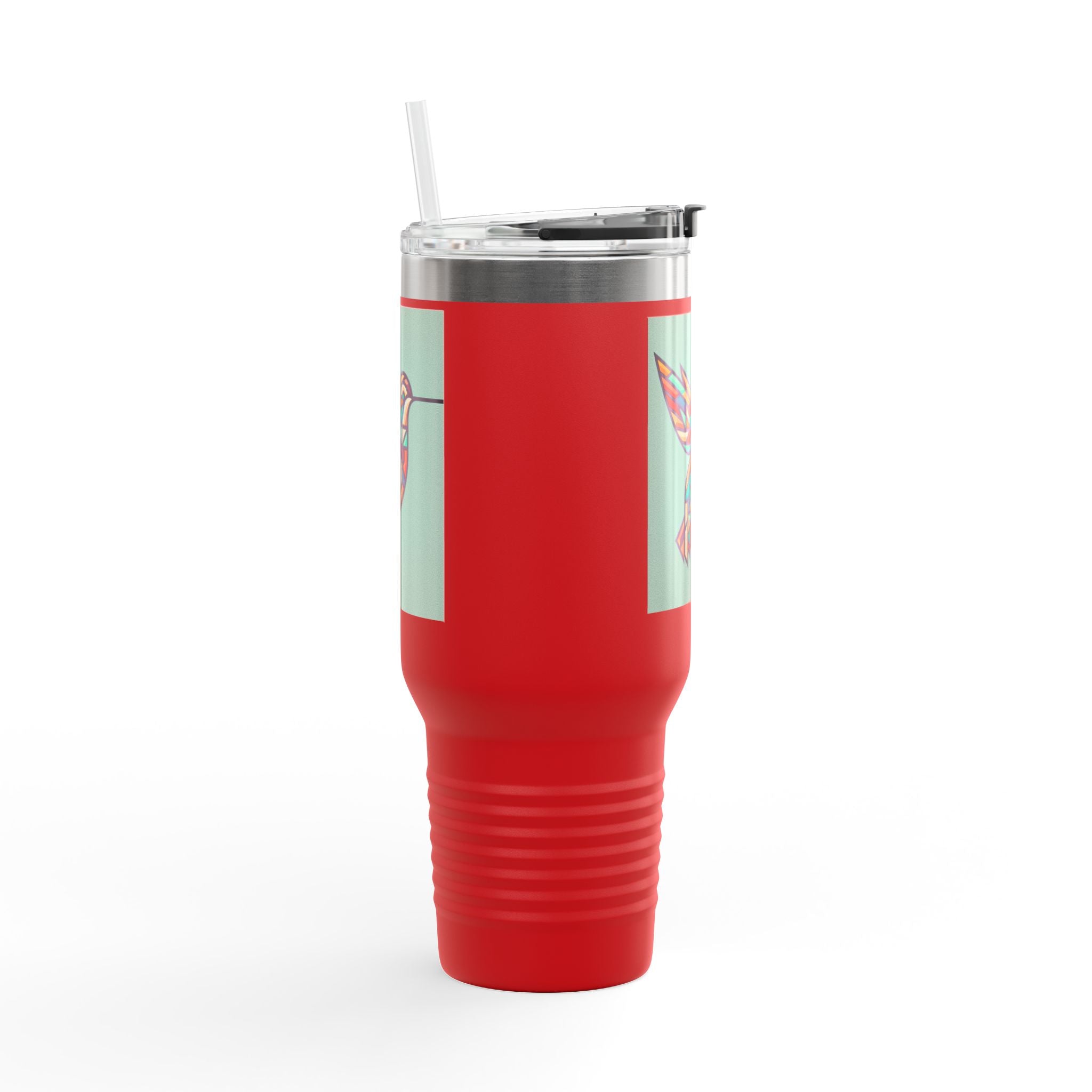 Colorful Hummingbird Insulated Travel Mug - 40oz Coffee Cup for Nature Lovers