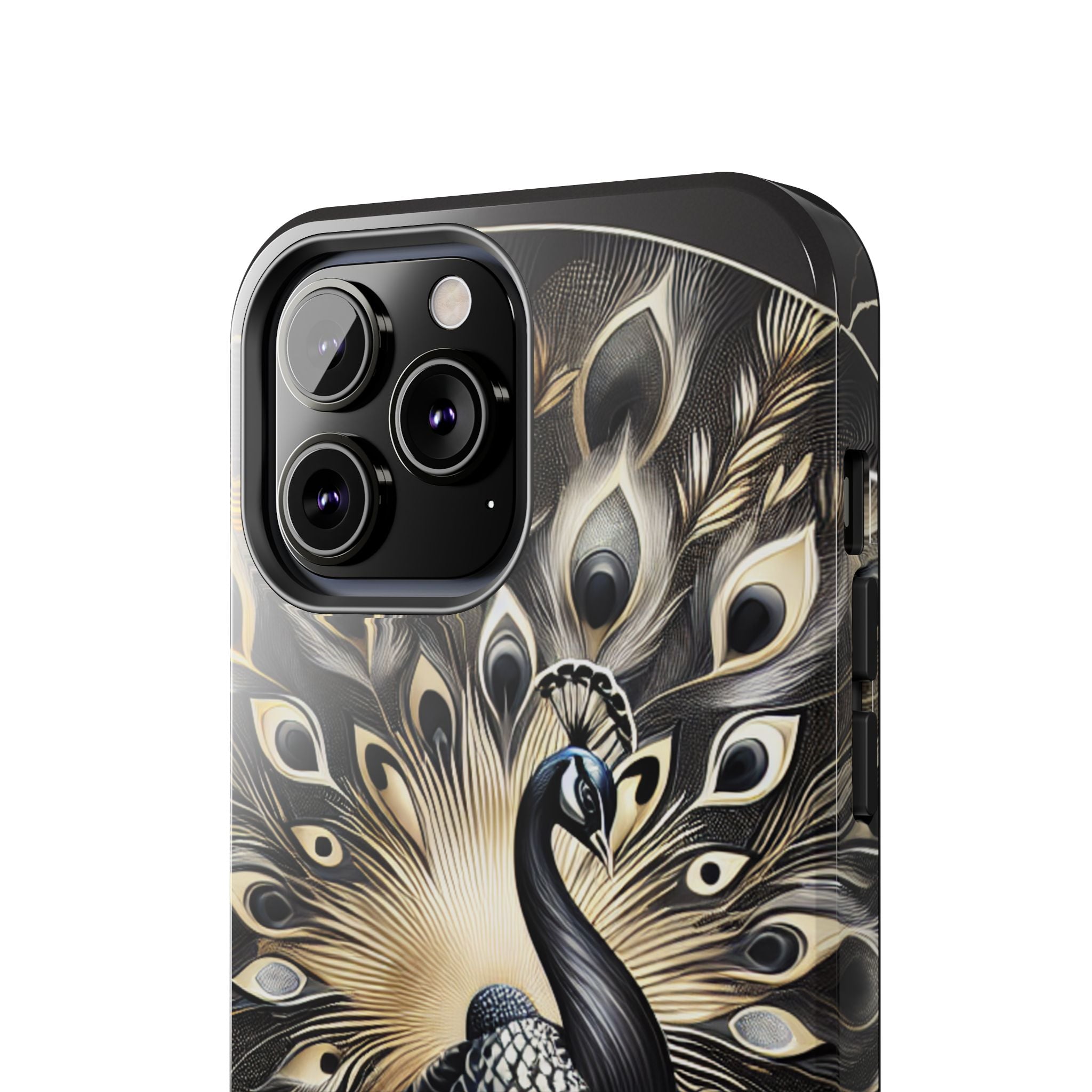 Elegant Peacock Tough Phone Case - Stylish and Durable Protection