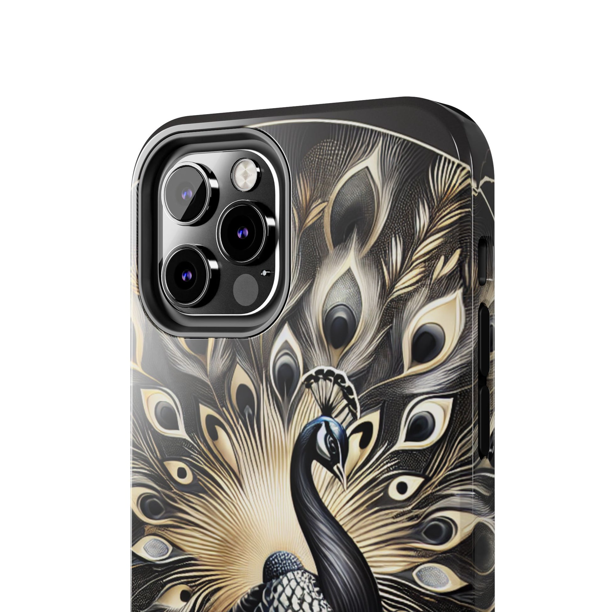 Elegant Peacock Tough Phone Case - Stylish and Durable Protection