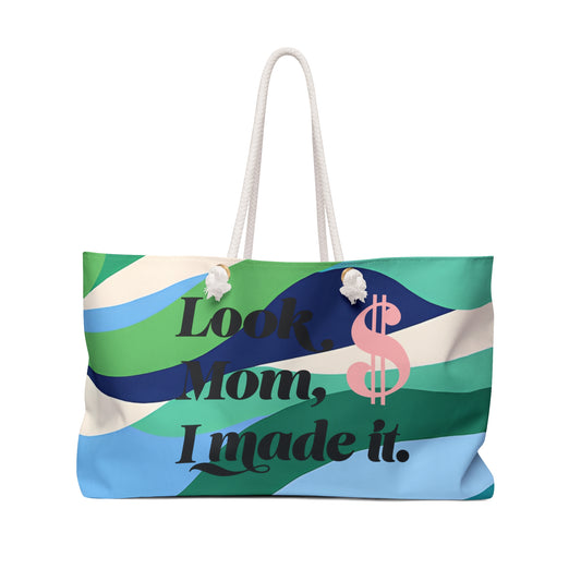 Look Mom, I Made It! Colorful Weekender Bag - Perfect for Travel & Gifts