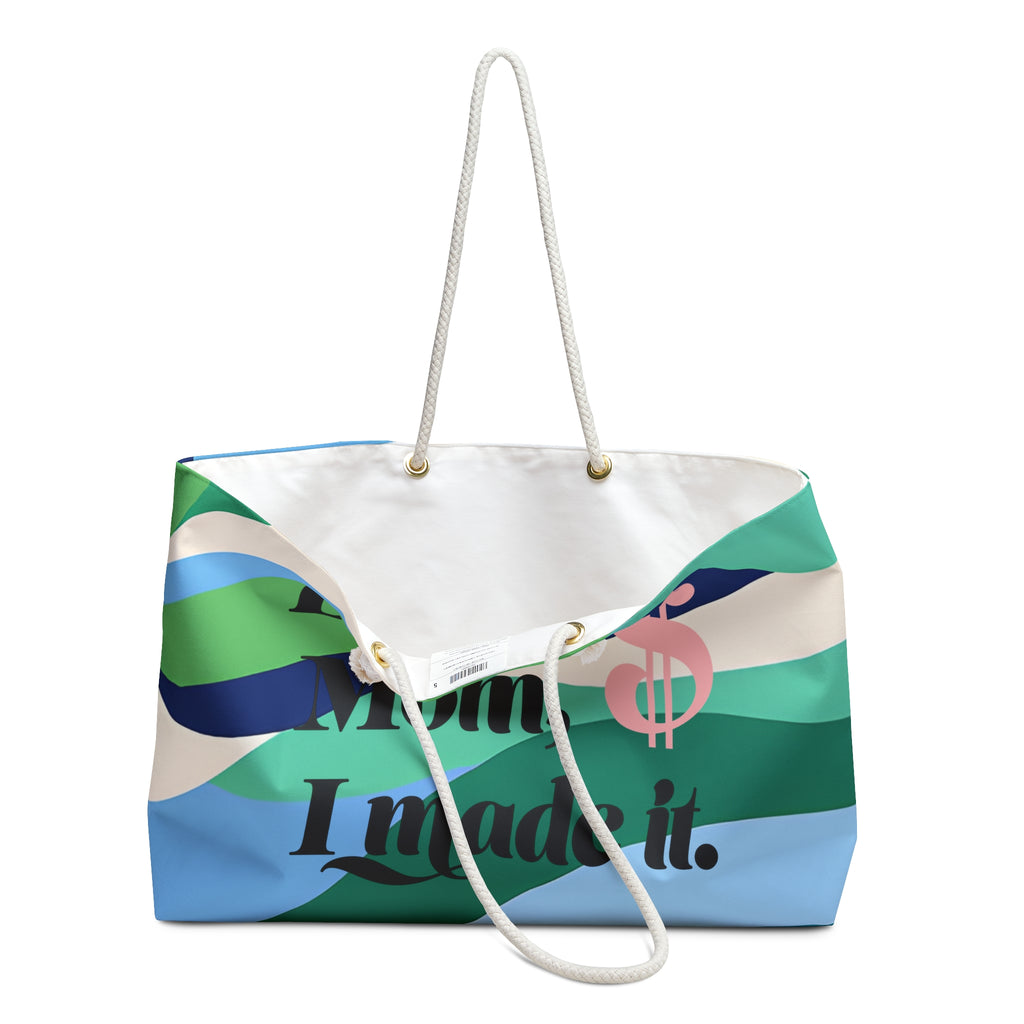 Look Mom, I Made It! Colorful Weekender Bag - Perfect for Travel & Gifts