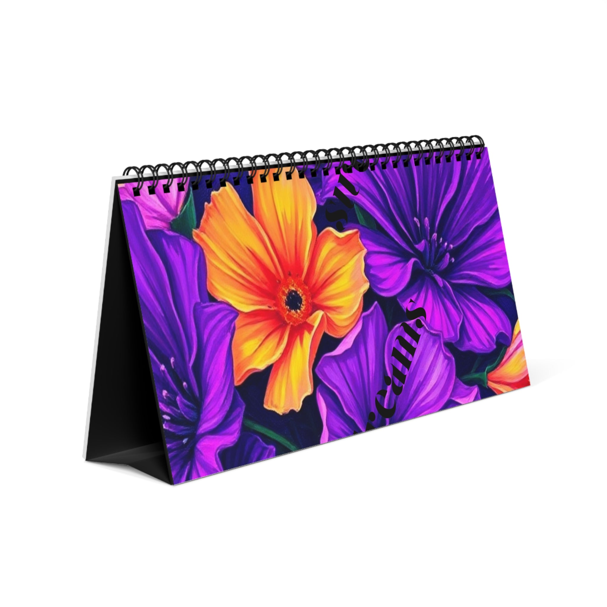 Inspirational Desktop Calendar – Floral Design with Motivational Quote