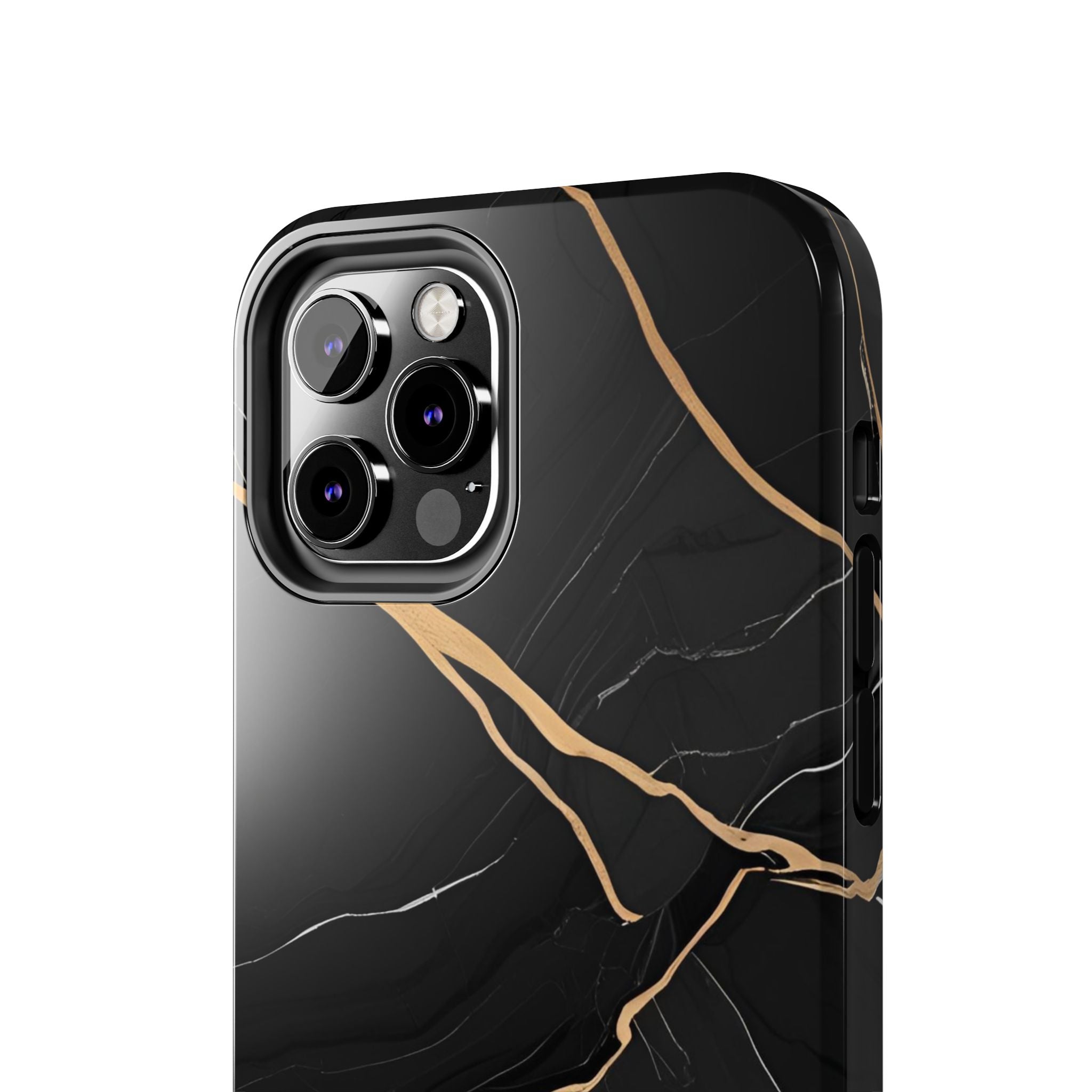 Elegant Black Marble Tough Phone Case | Stylish & Durable Protection