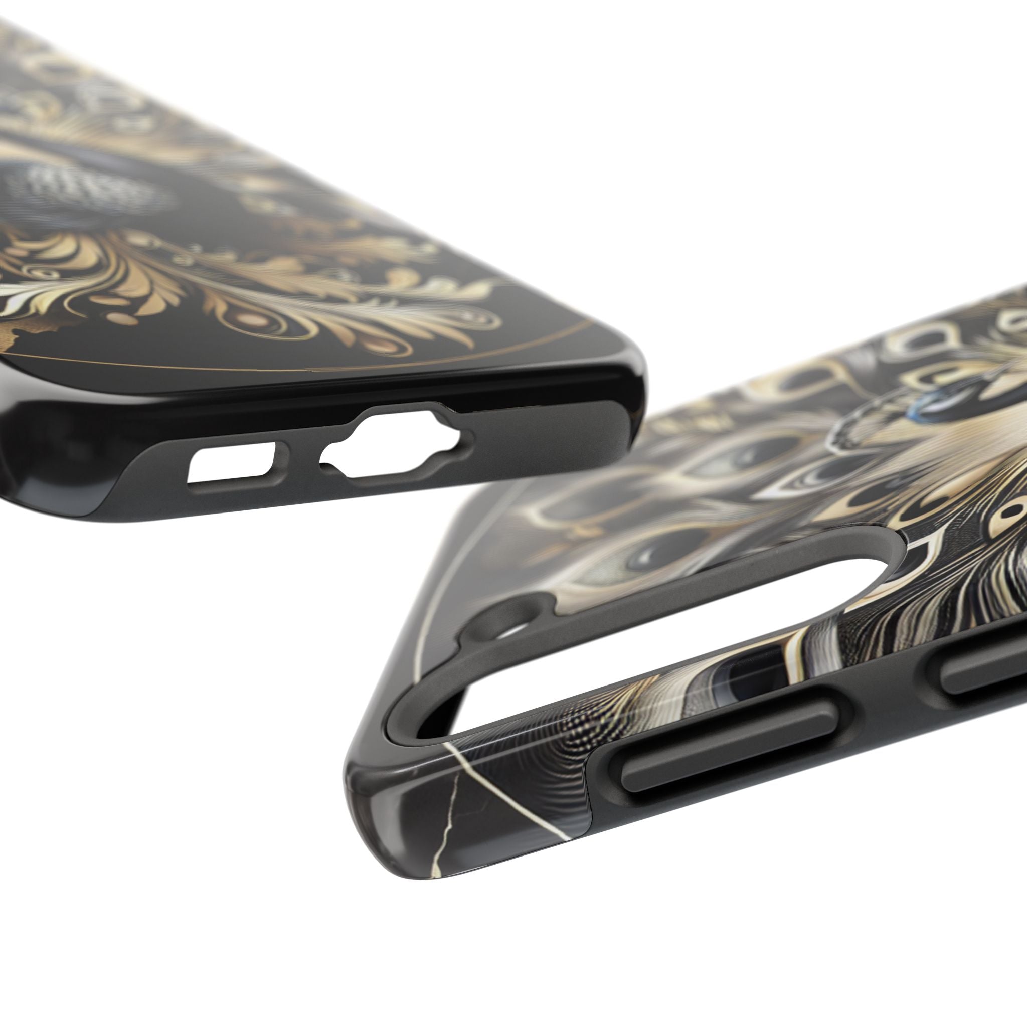 Elegant Peacock Tough Phone Case - Stylish and Durable Protection