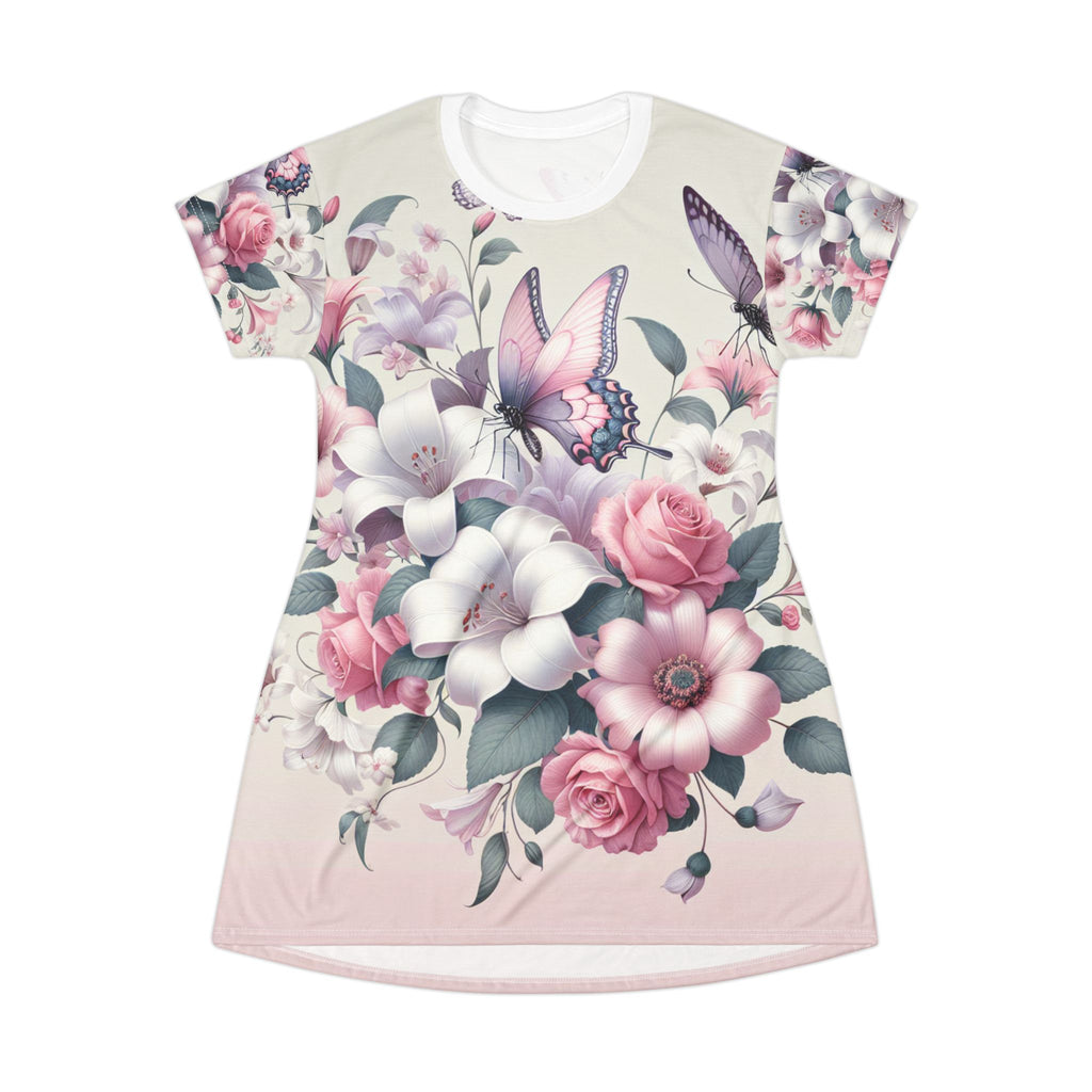 Floral Butterfly T-Shirt Dress