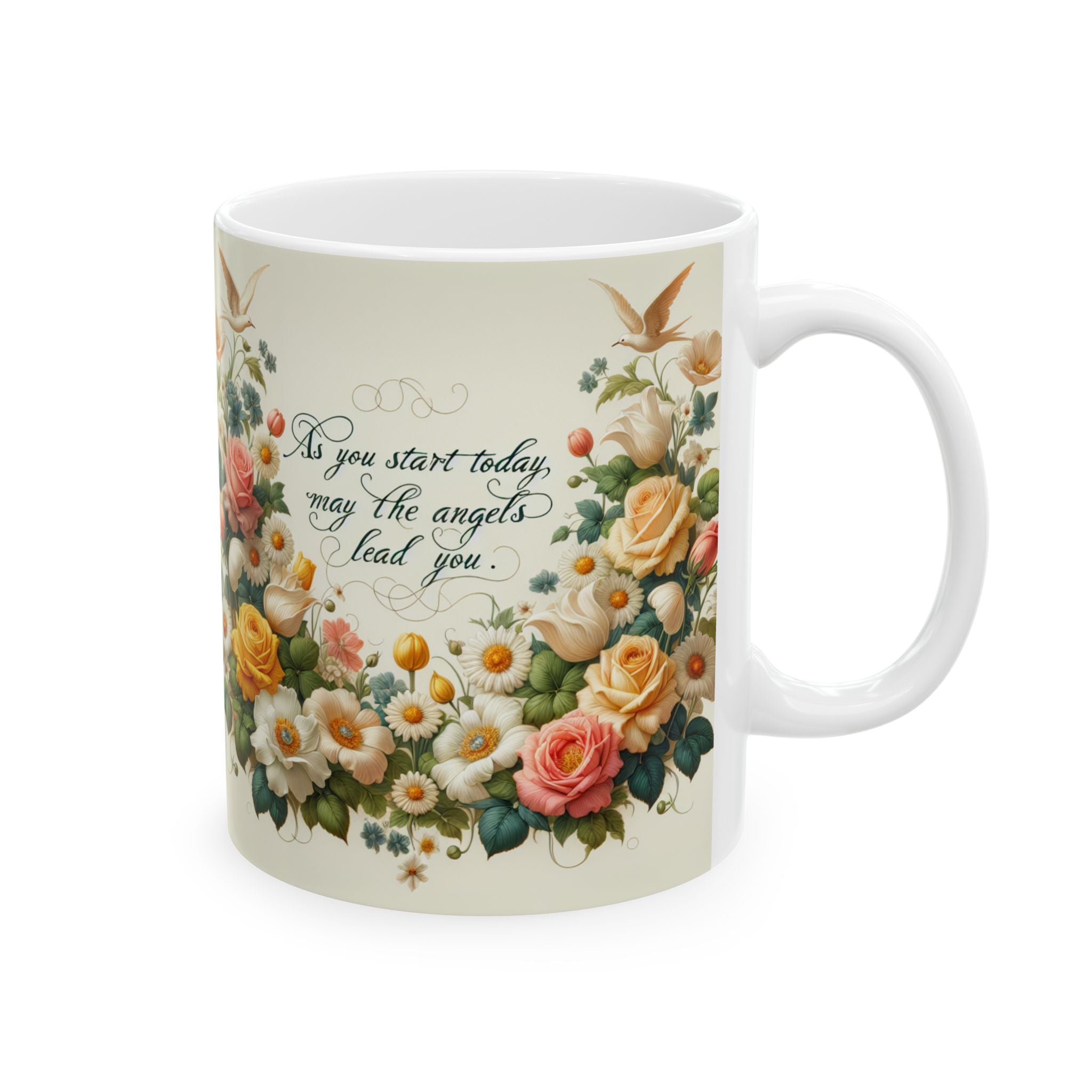 Vintage Floral Ceramic Mug - Perfect Gift for Tea and Coffee Lovers