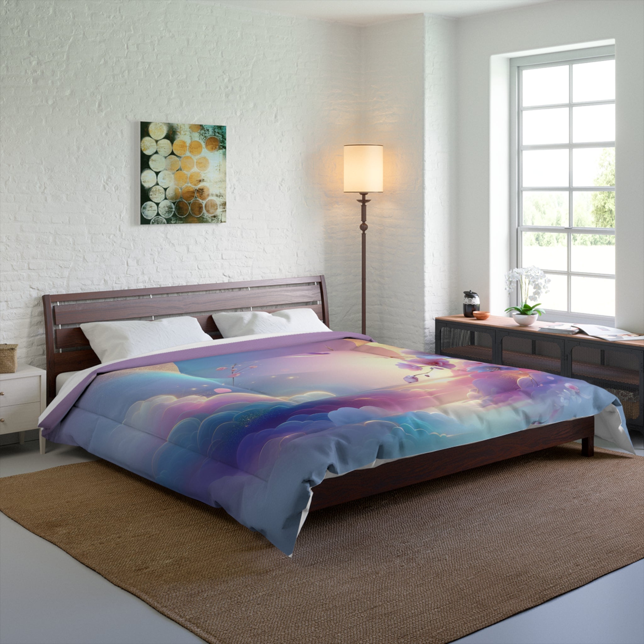 Dreamy Floral Sky Comforter - Cozy Bedding for Modern Homes