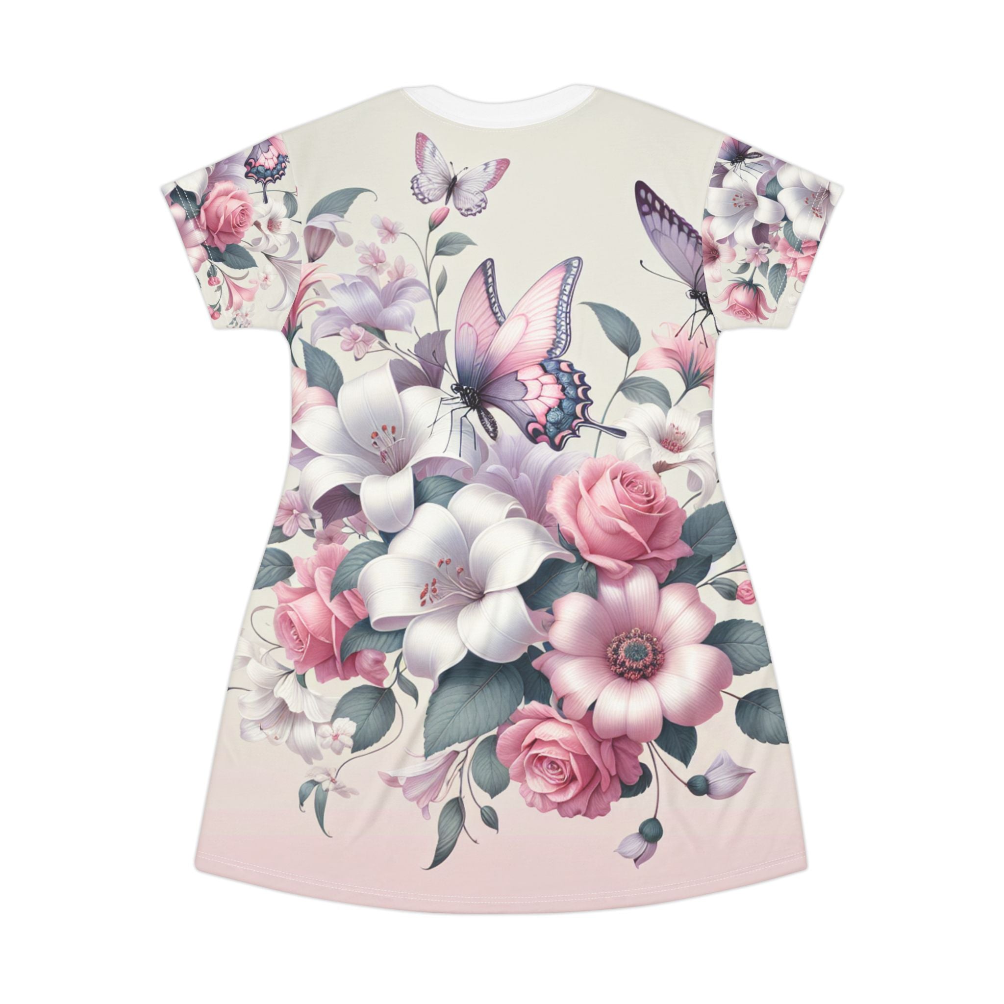 Floral Butterfly T-Shirt Dress