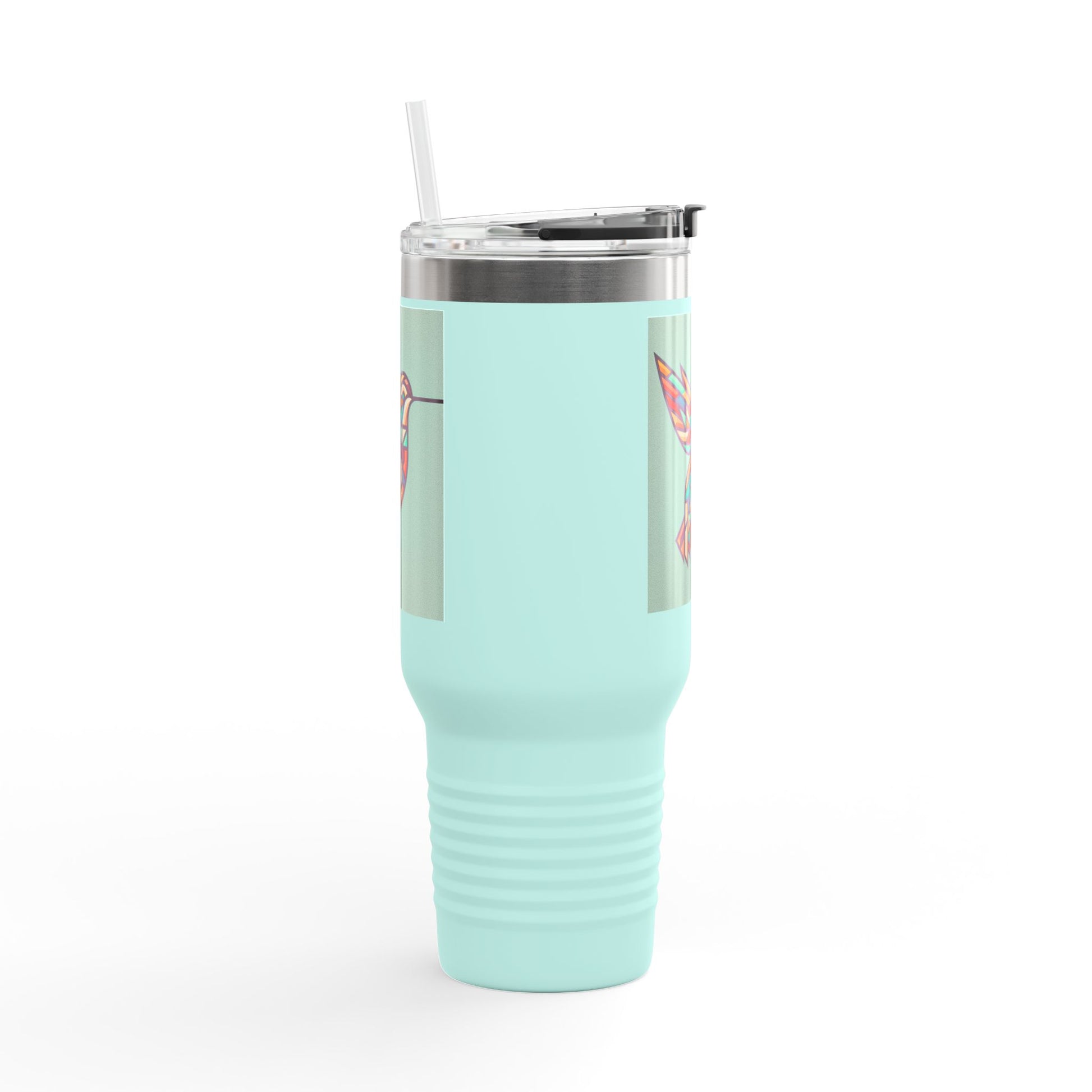 Colorful Hummingbird Insulated Travel Mug - 40oz Coffee Cup for Nature Lovers