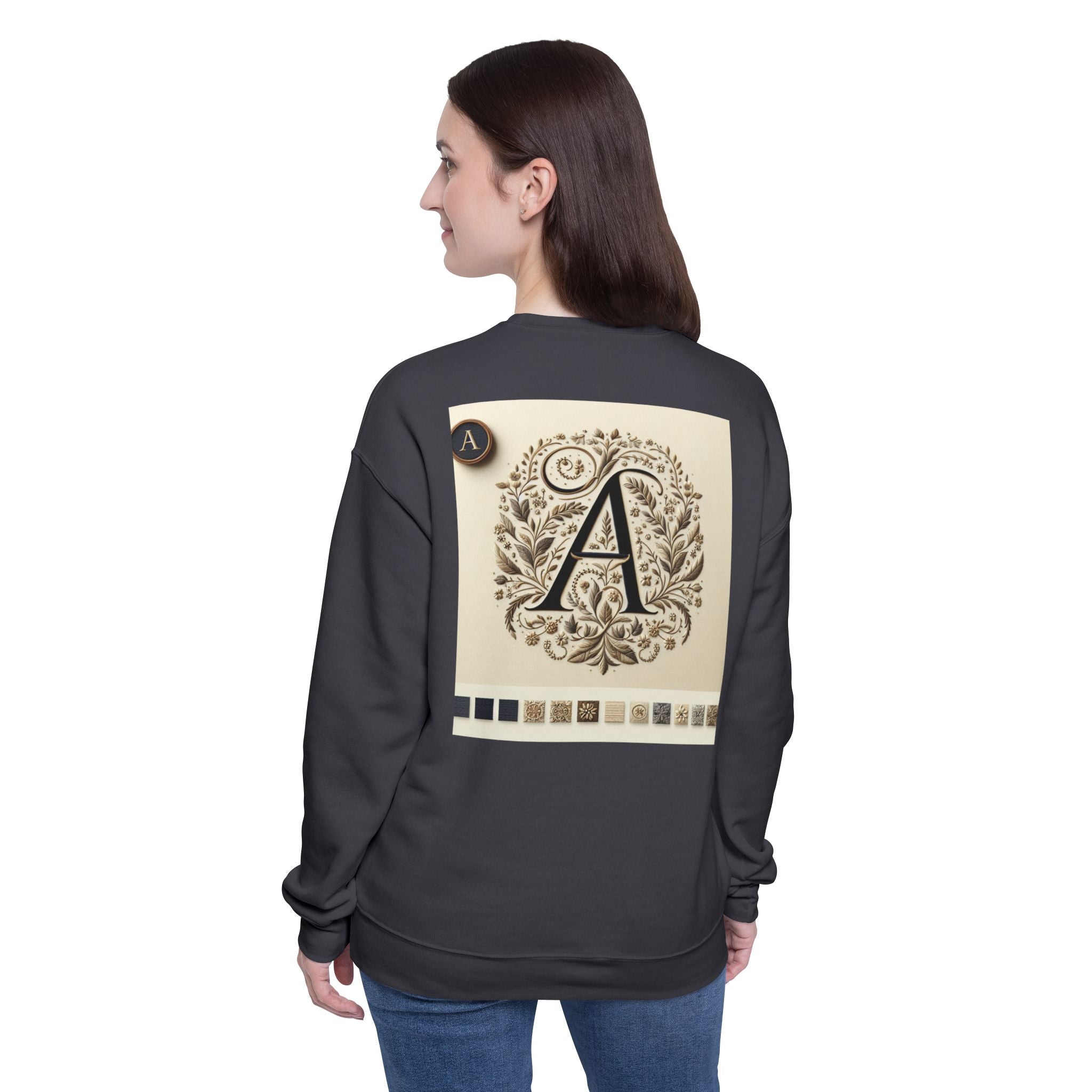 Personalized Monogram Unisex Drop Shoulder Sweatshirt