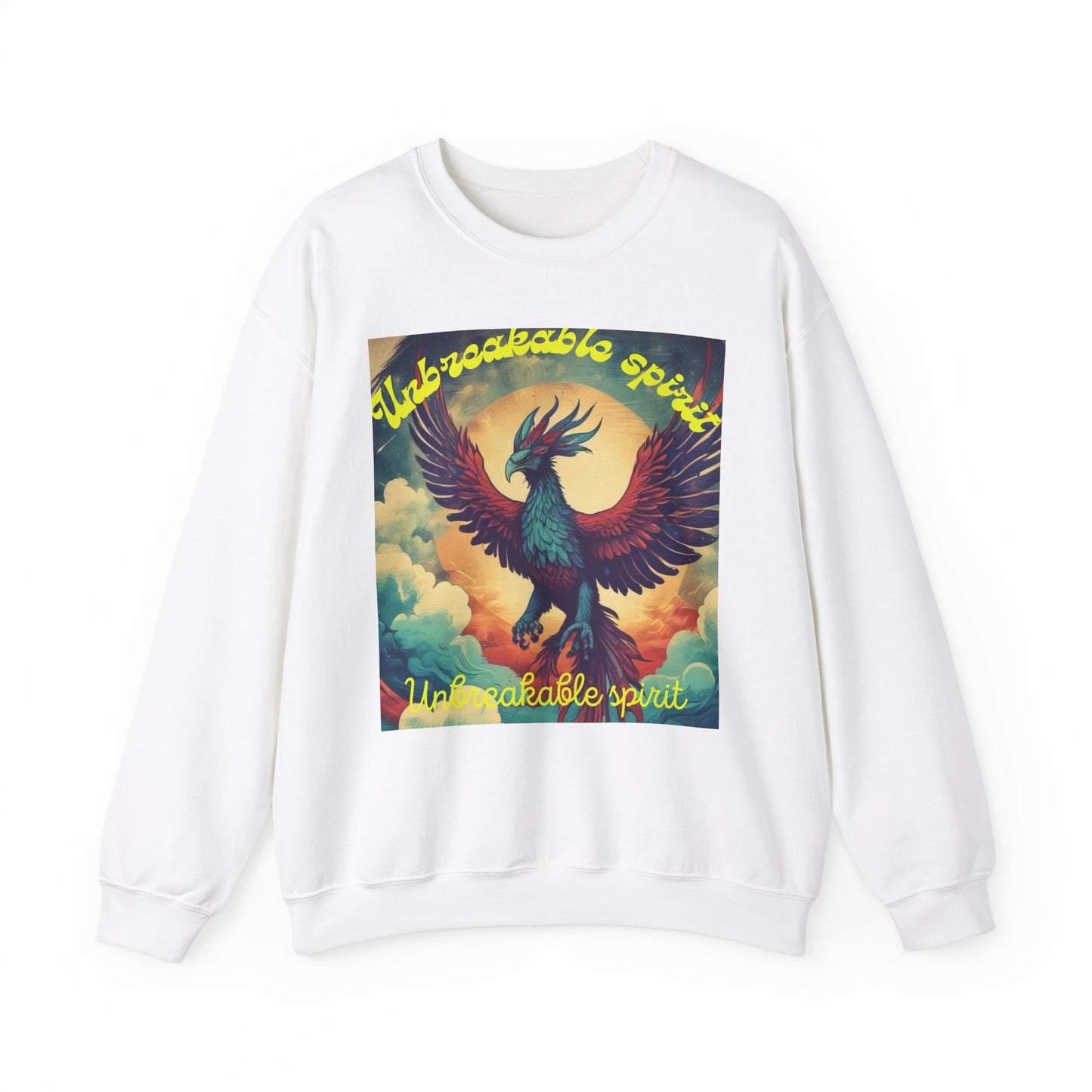 Unisex Heavy Blend Crewneck Sweatshirt - 'Unbreakable Spirit' Eagle Design