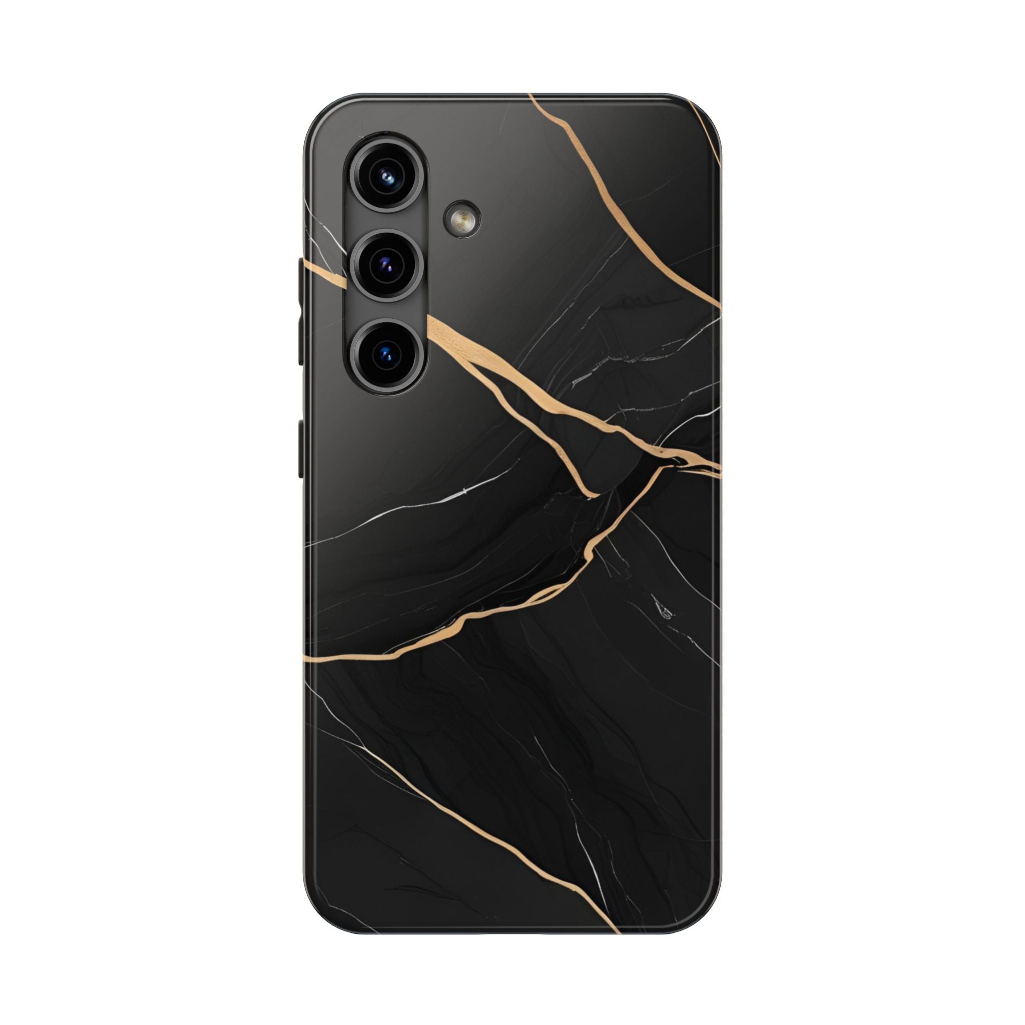 Elegant Black Marble Tough Phone Case | Stylish & Durable Protection
