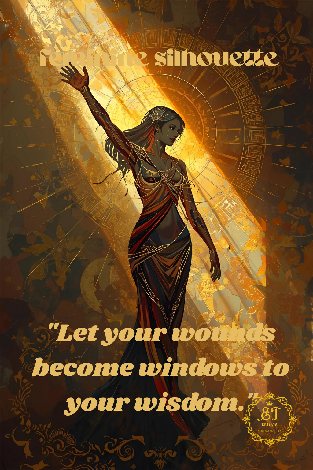 feminine silhouette Poster Wall art