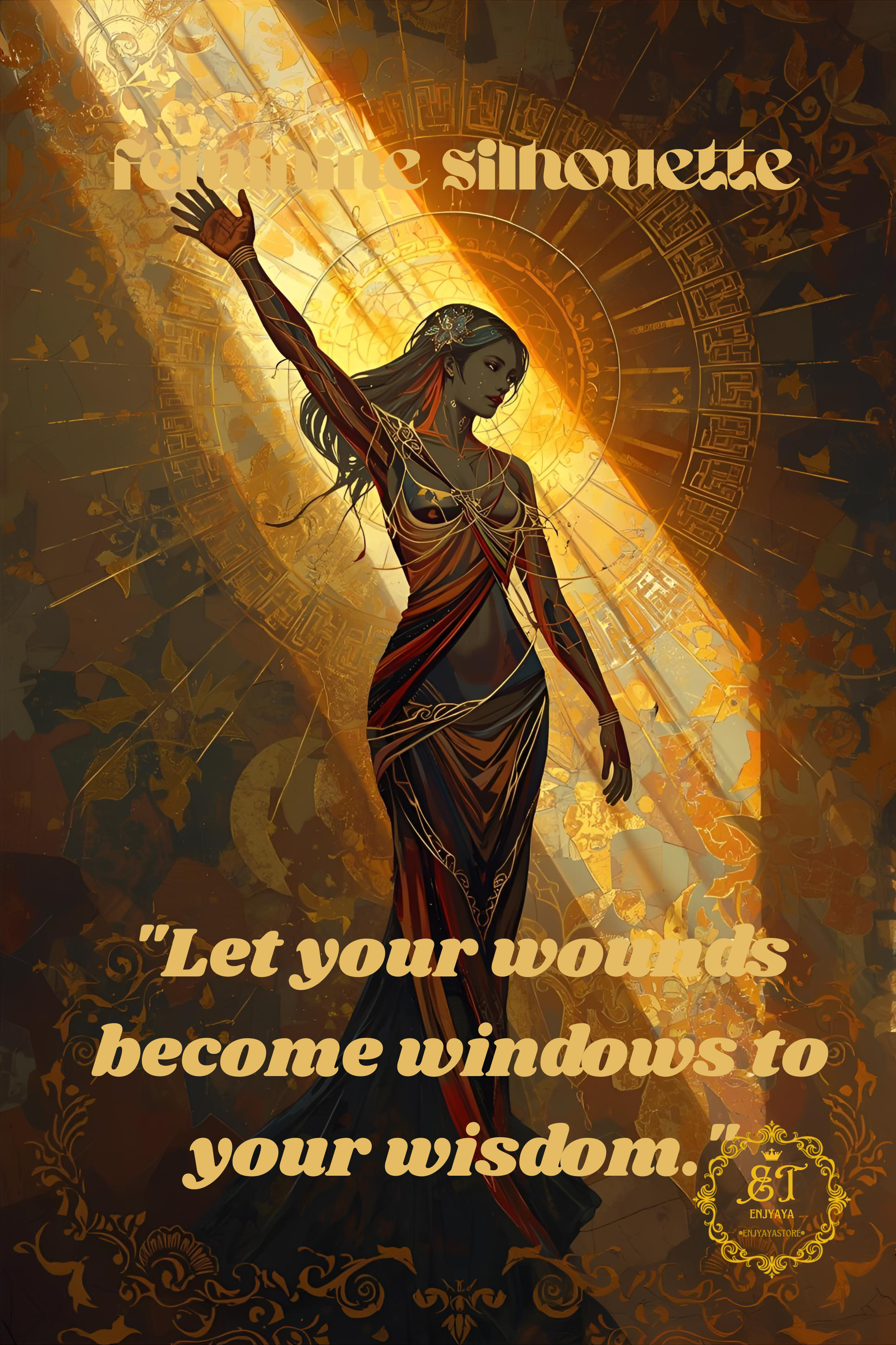 feminine silhouette Poster Wall art