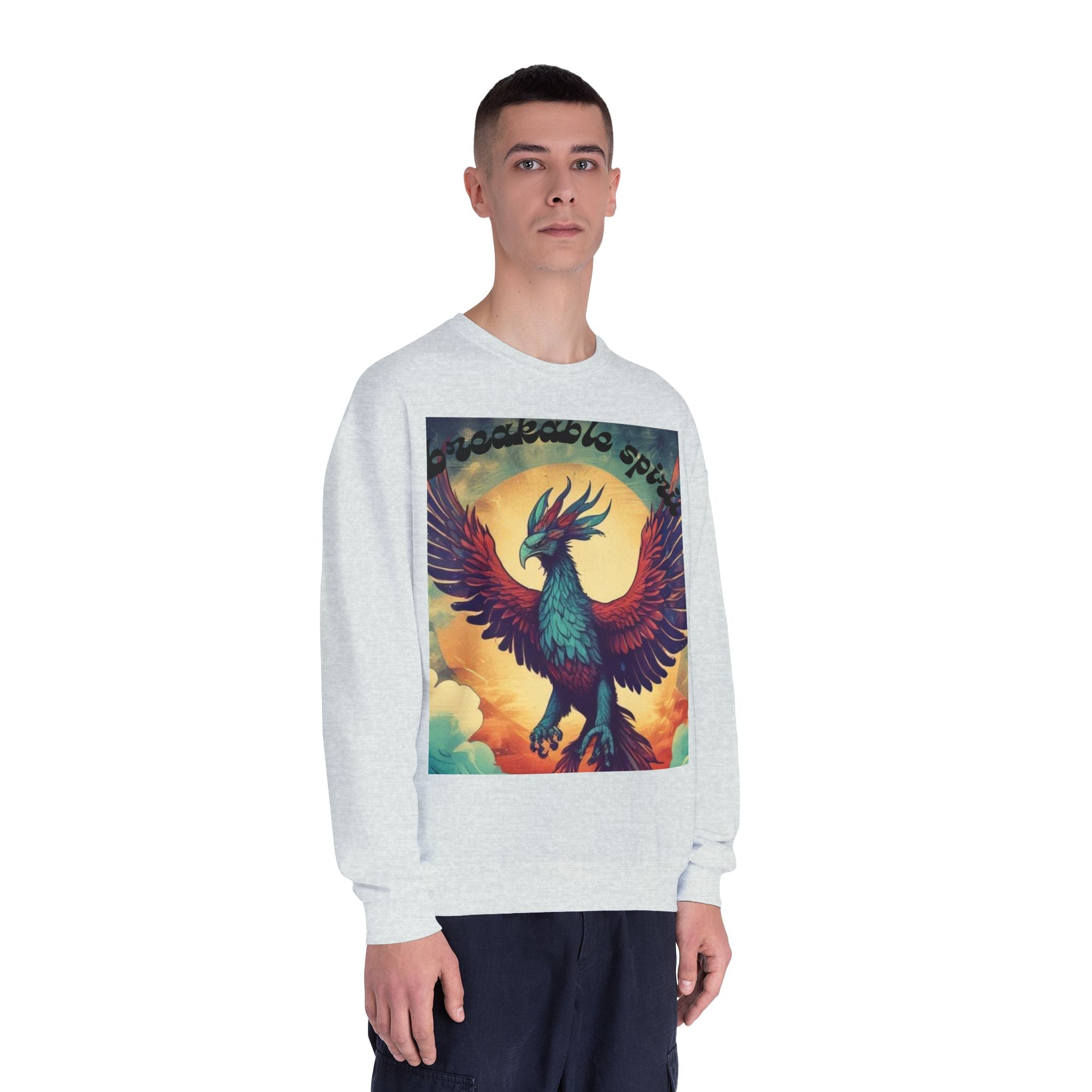 Unisex Phoenix Spirit Crewneck Sweatshirt - Bold Graphic Design