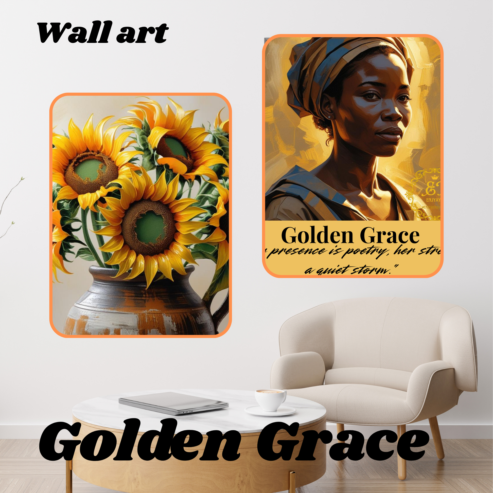 Golden Grace Wall art