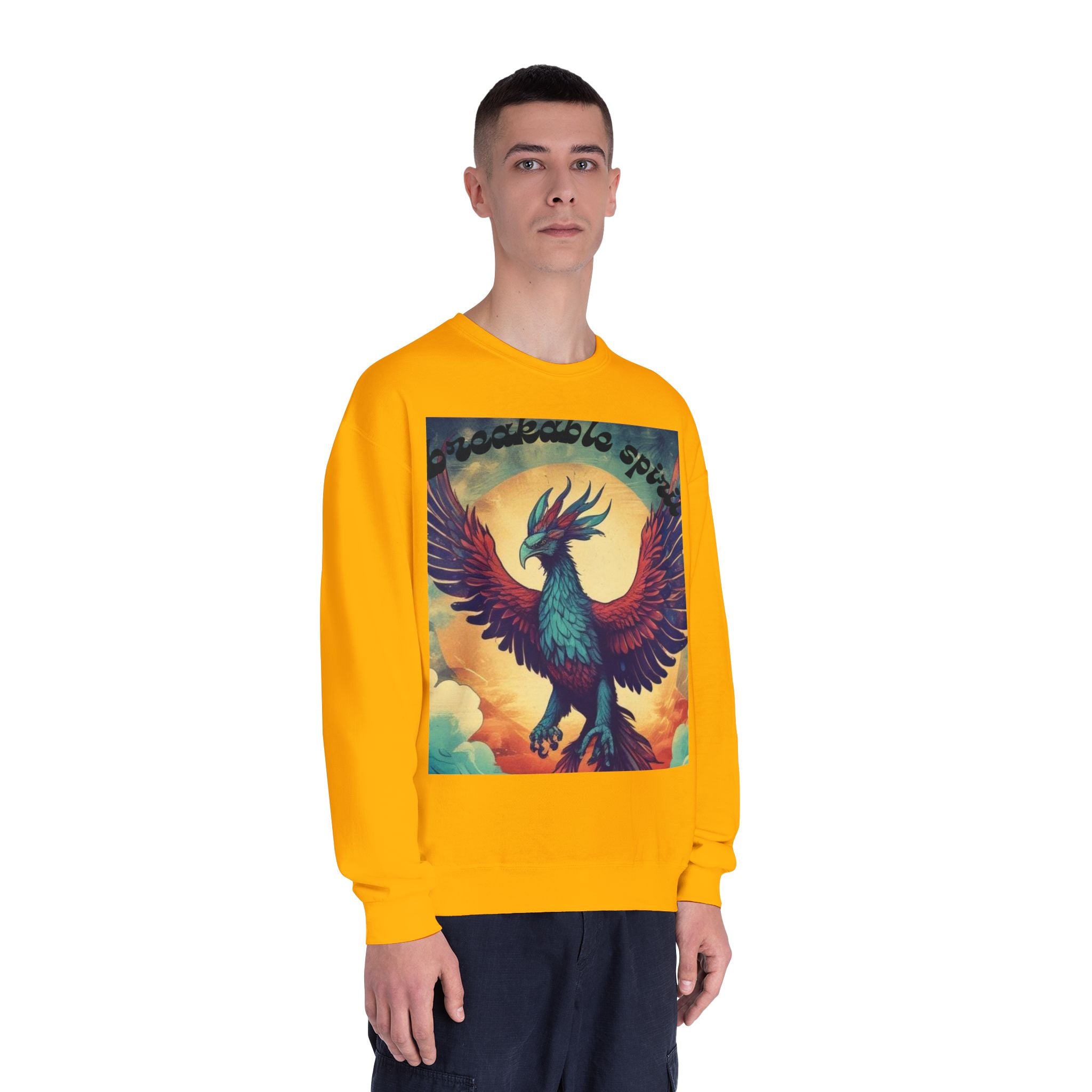 Unisex Phoenix Spirit Crewneck Sweatshirt - Bold Graphic Design