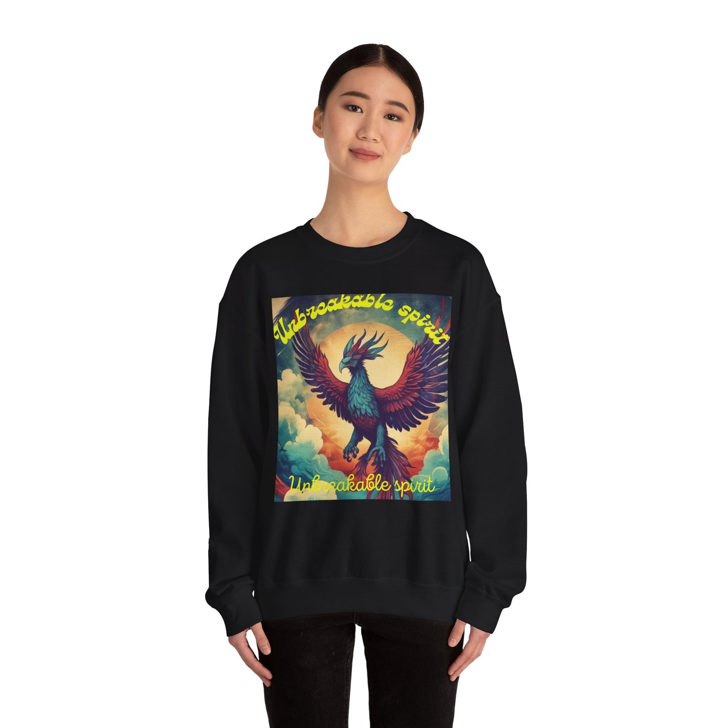 Unisex Heavy Blend Crewneck Sweatshirt - 'Unbreakable Spirit' Eagle Design