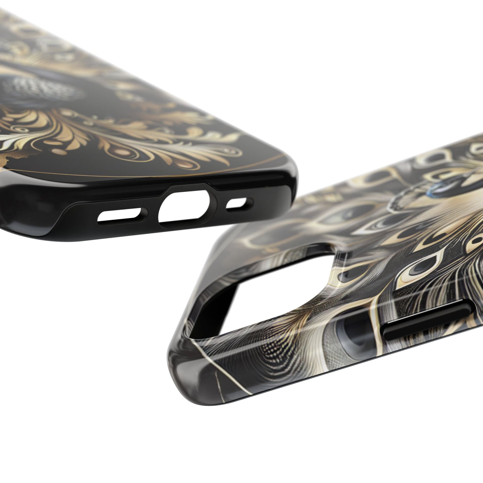 Elegant Peacock Tough Phone Case - Stylish and Durable Protection