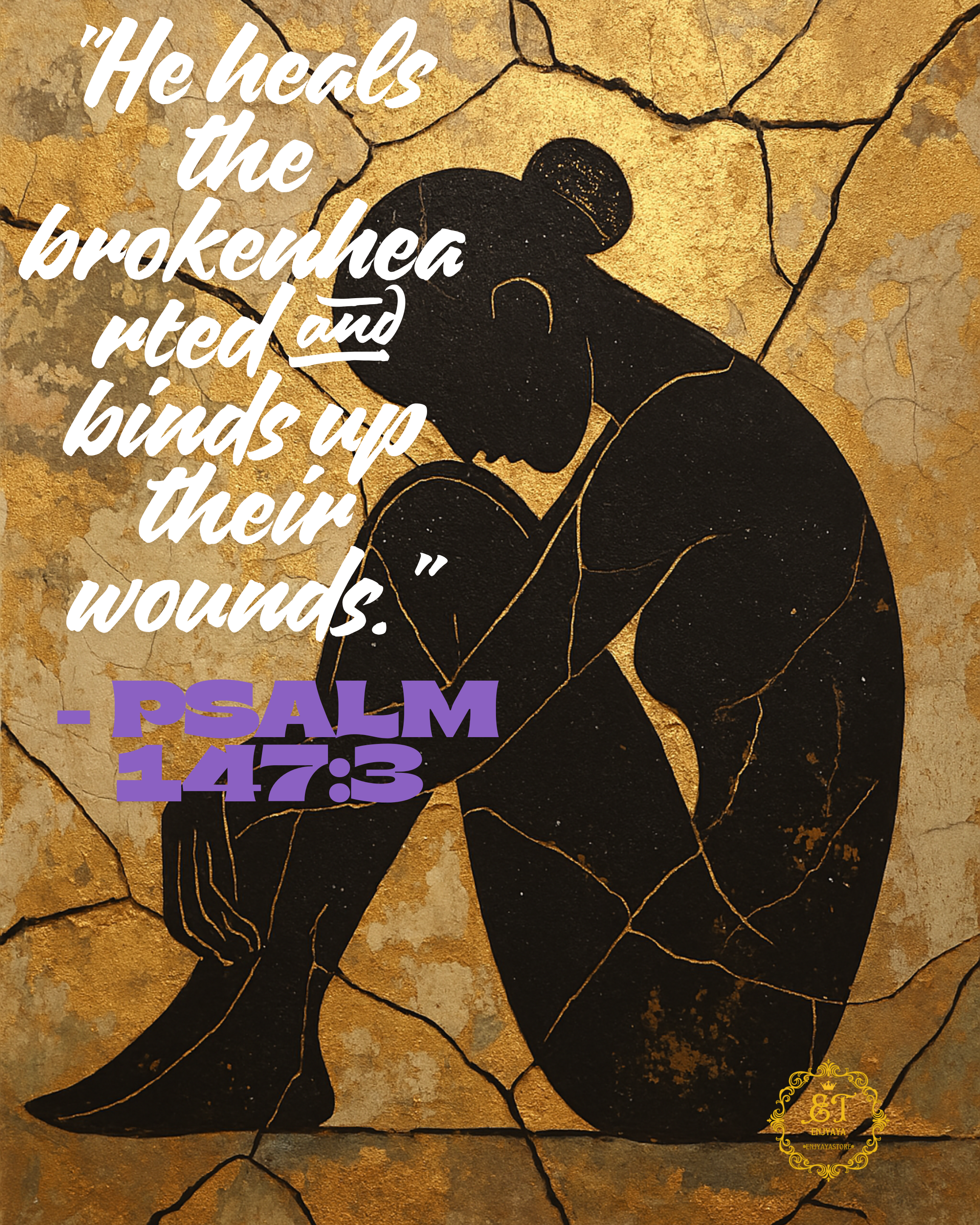 He heals the brokenhearted -Wall art