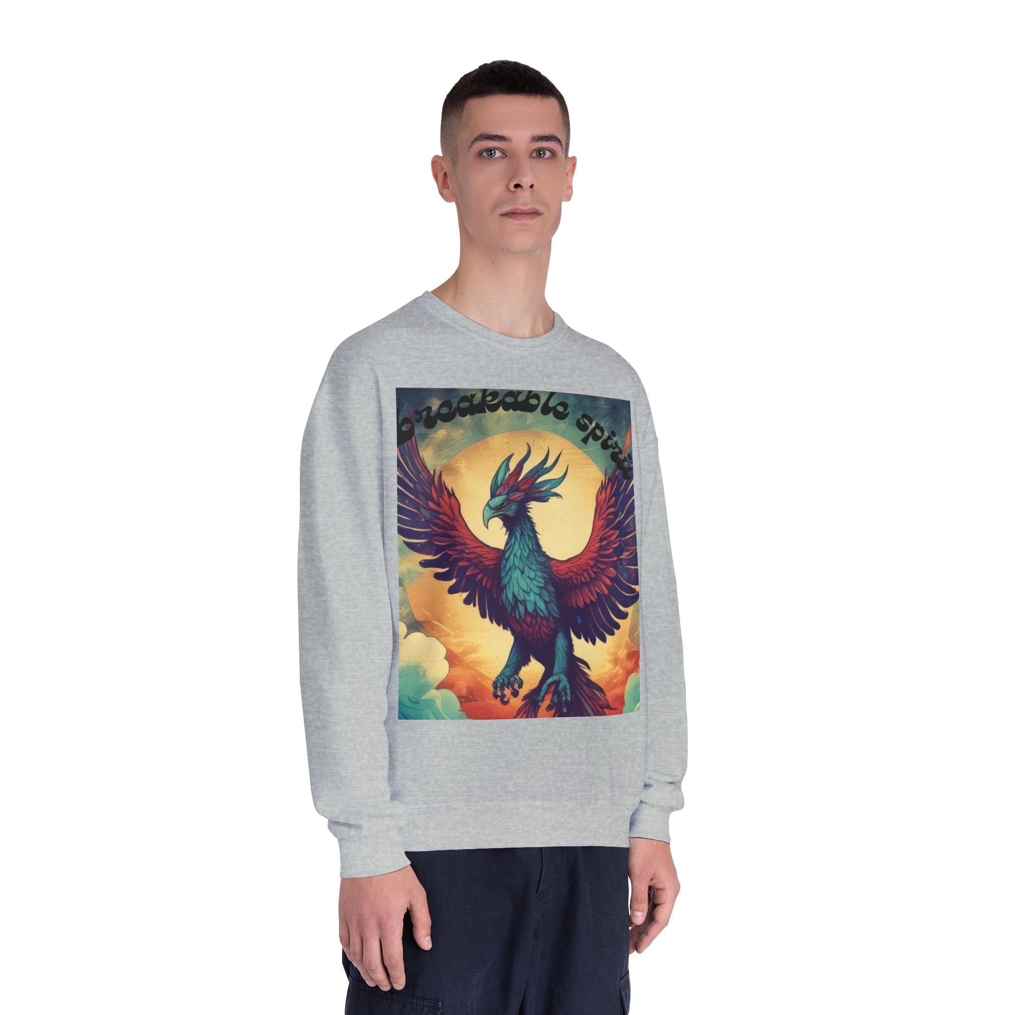 Unisex Phoenix Spirit Crewneck Sweatshirt - Bold Graphic Design